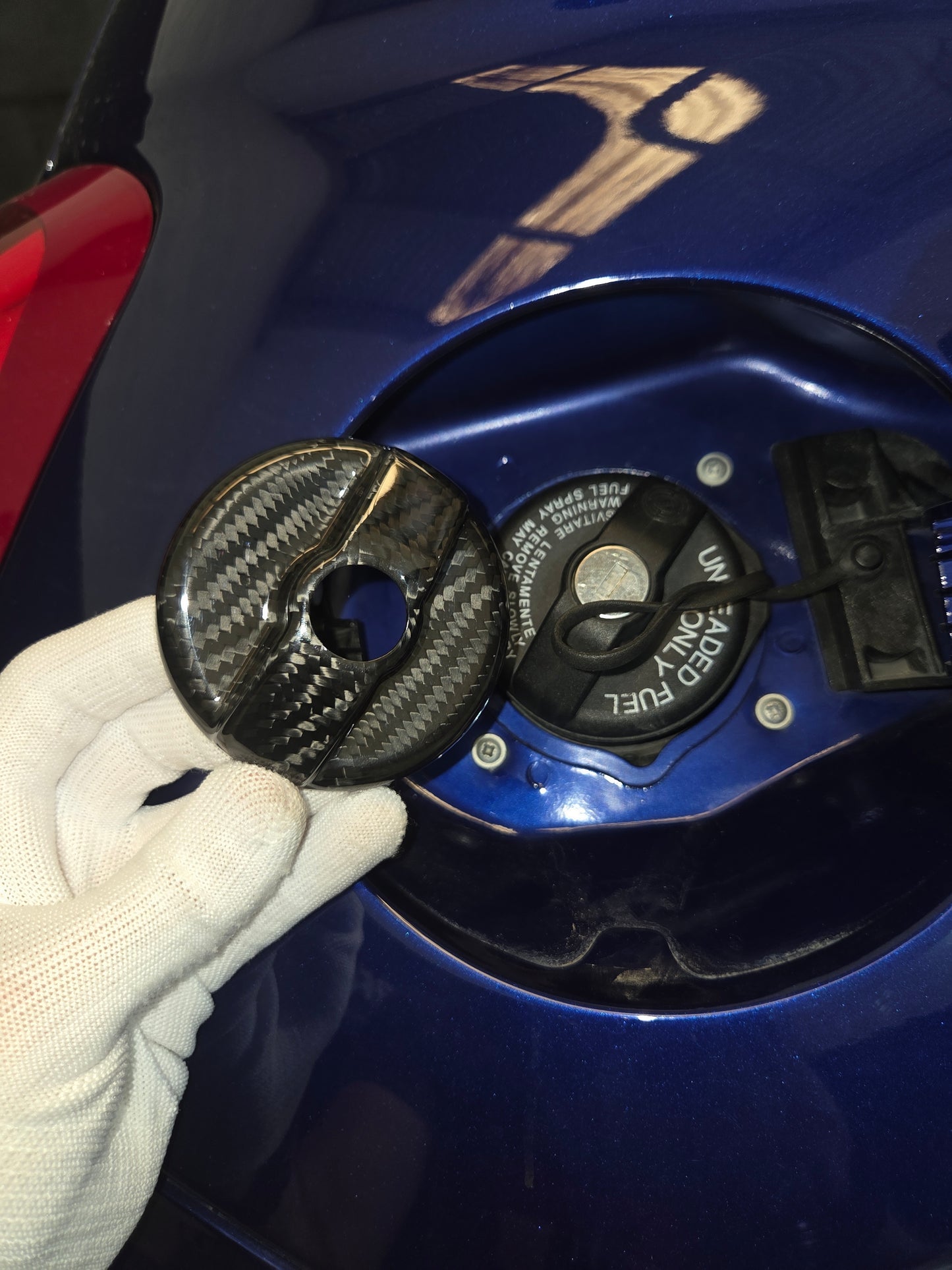 Abarth 500 595 695 Cover Tapón Depósito Gasolina 100% Real Fuel Tank