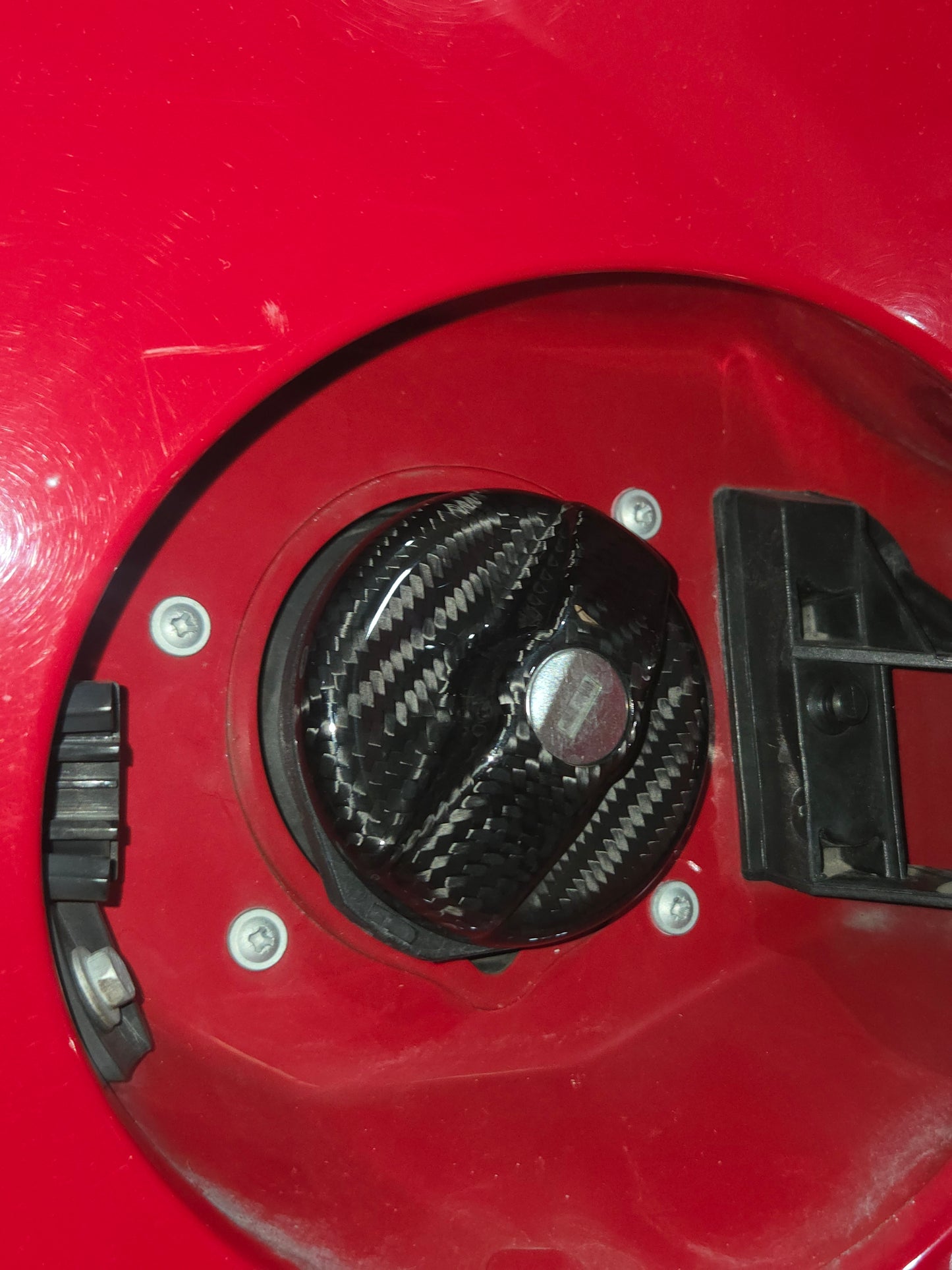 Abarth 500 595 695 Cover Tapón Depósito Gasolina 100% Real Fuel Tank