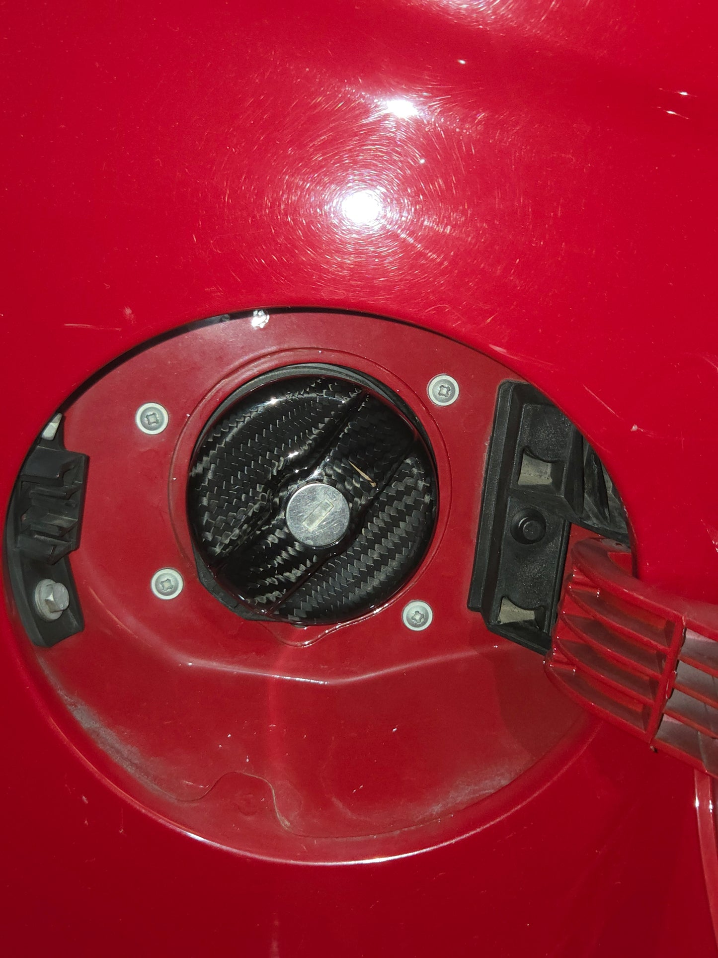 Abarth 500 595 695 Cover Tapón Depósito Gasolina 100% Real Fuel Tank