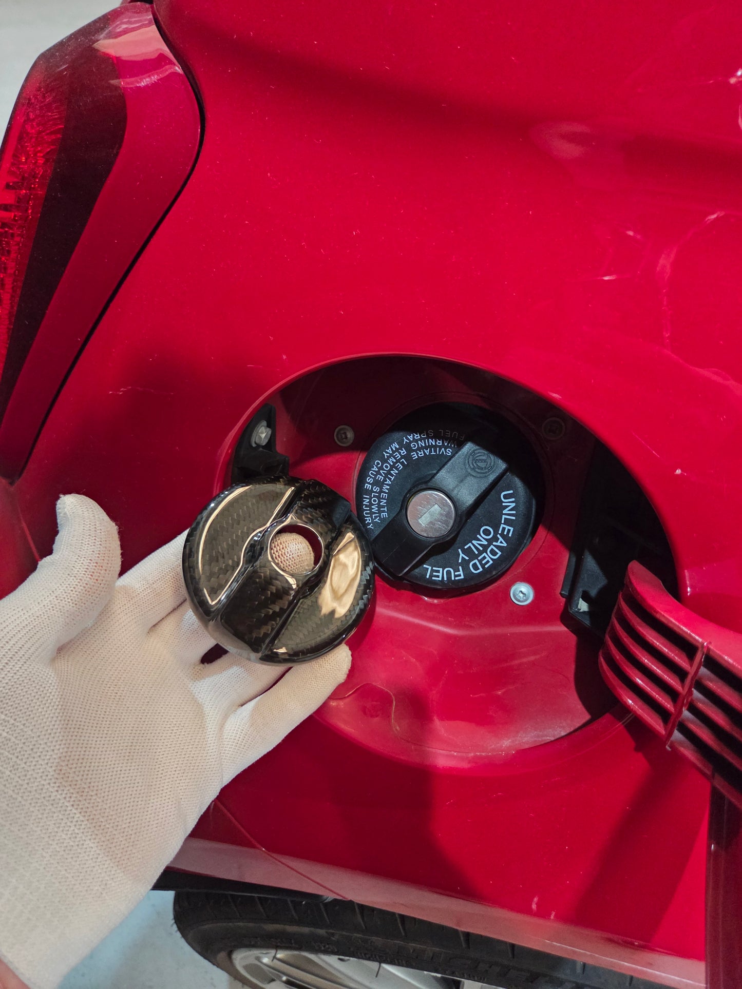 Abarth 500 595 695 Cover Tapón Depósito Gasolina 100% Real Fuel Tank