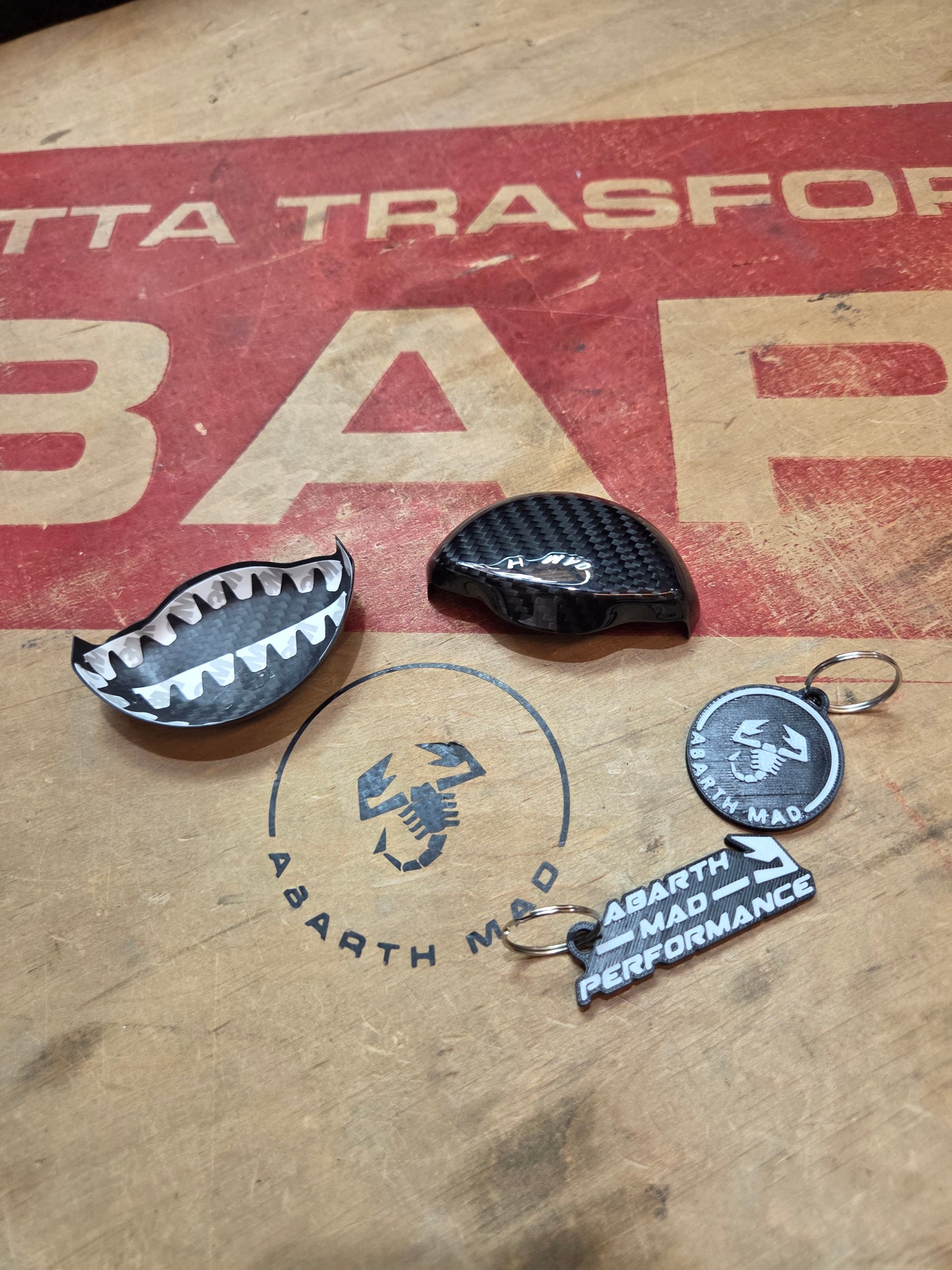 Abarth 500 595 695 Cover Tornillo Cinturón 100% Real Seatbelt Screw Holder