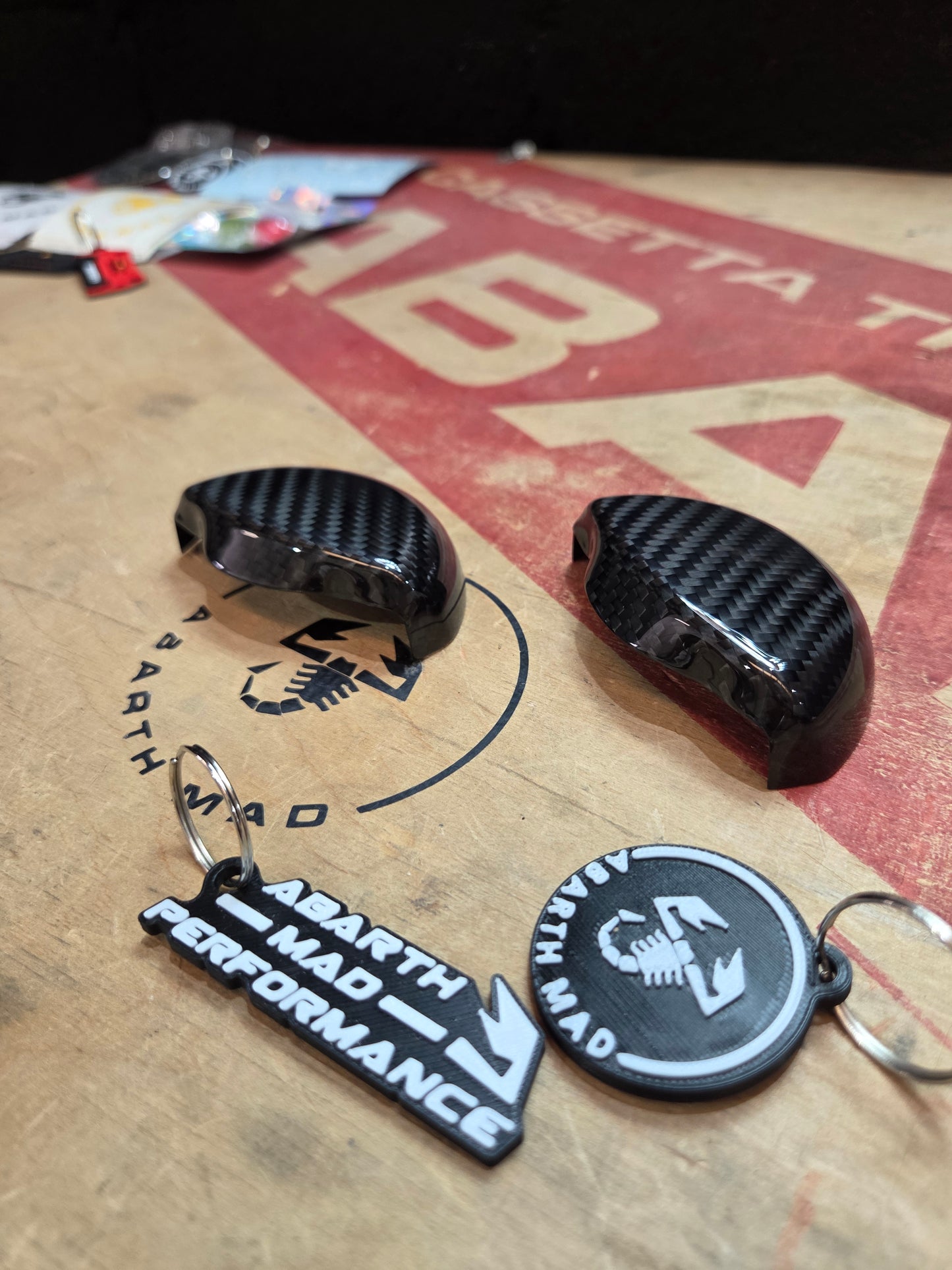 Abarth 500 595 695 Cover Tornillo Cinturón 100% Real Seatbelt Screw Holder