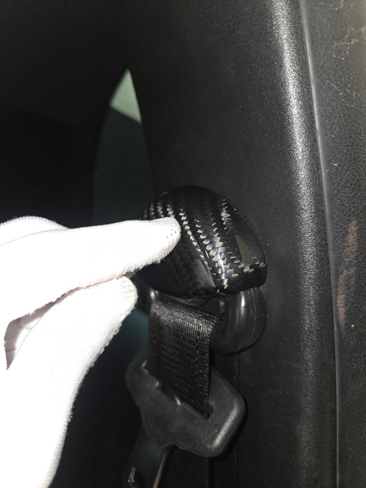 Abarth 500 595 695 Cover Tornillo Cinturón 100% Real Seatbelt Screw Holder