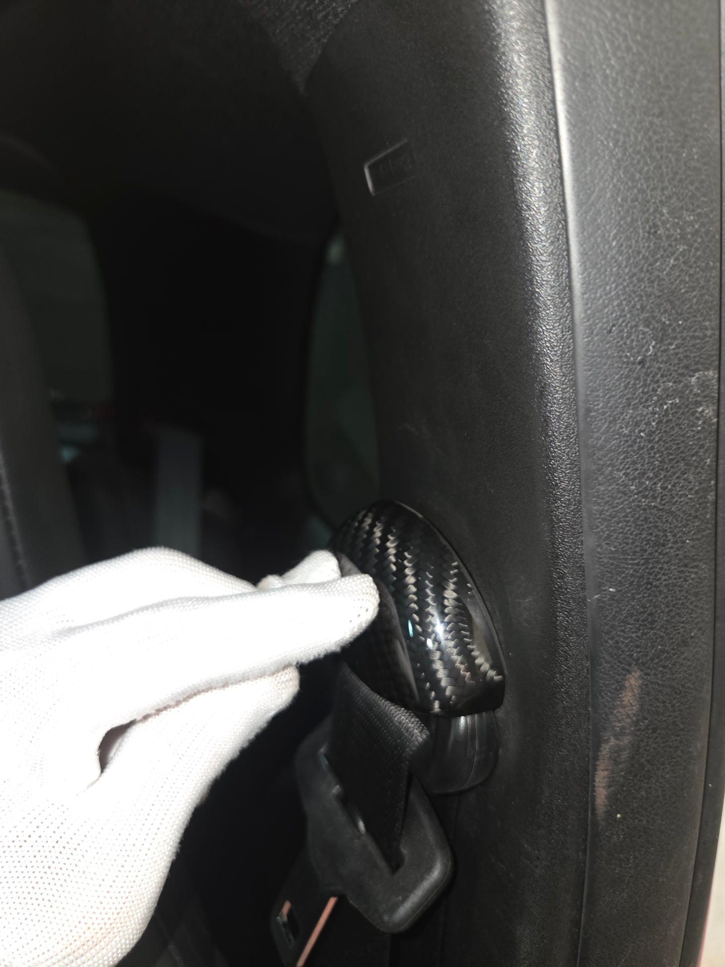 Abarth 500 595 695 Cover Tornillo Cinturón 100% Real Seatbelt Screw Holder