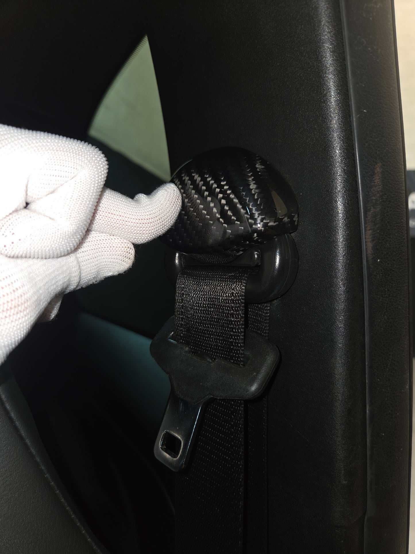 Abarth 500 595 695 Cover Tornillo Cinturón 100% Real Seatbelt Screw Holder