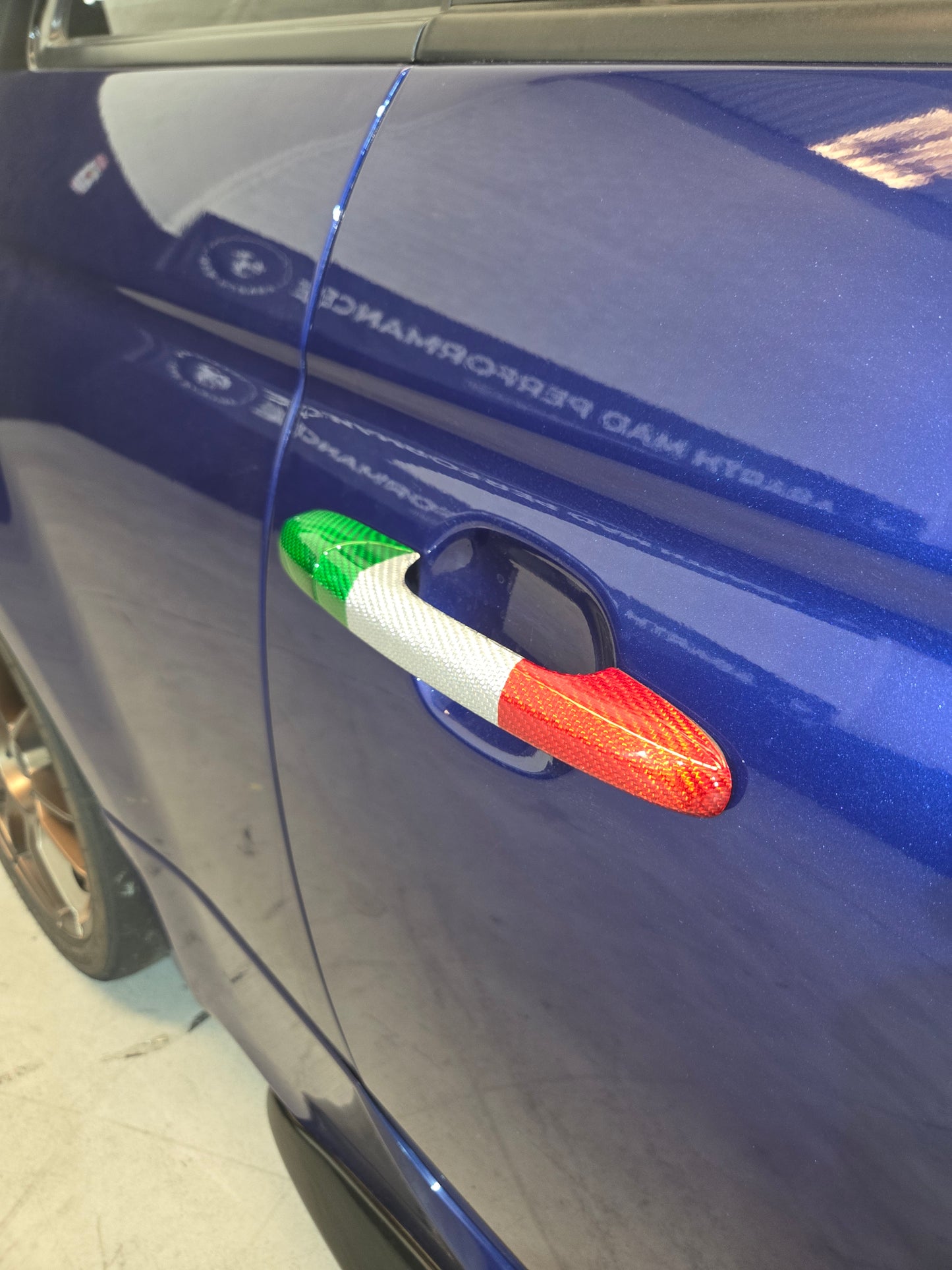 Abarth 500 595 695 Manetas Italia 🇮🇹 Cover Fibra de Carbono Door Handle 100% Real