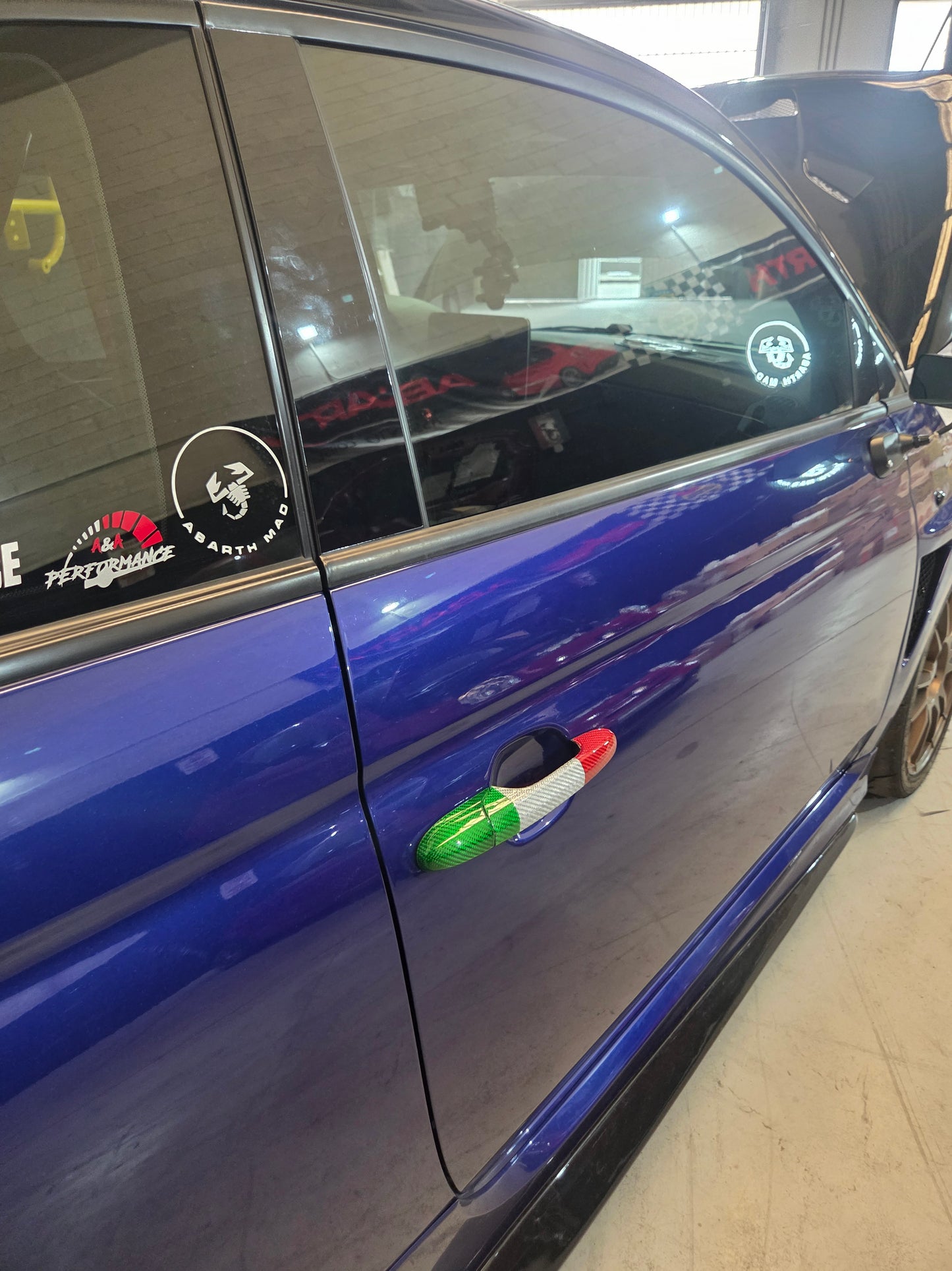 Abarth 500 595 695 Manetas Italia 🇮🇹 Cover Fibra de Carbono Door Handle 100% Real