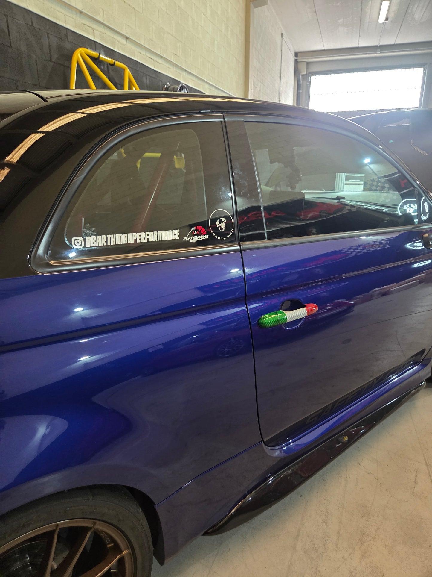 Abarth 500 595 695 Manetas Italia 🇮🇹 Cover Fibra de Carbono Door Handle 100% Real