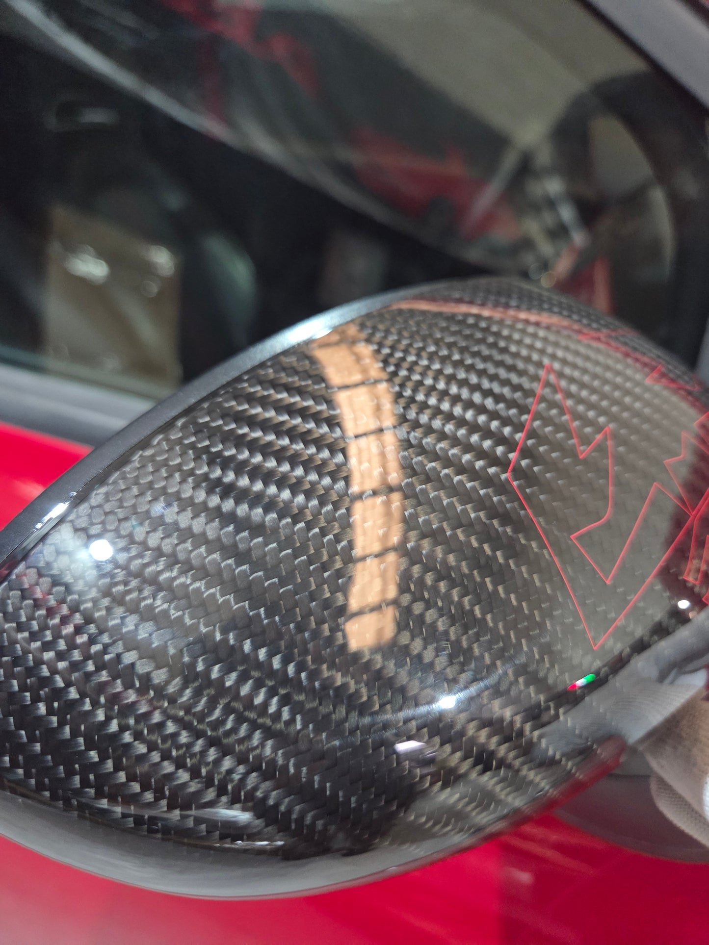 Abarth Fiat Carcasa Retrovisores Espejos Mirror Fibra de Carbono Vinilo Lacado