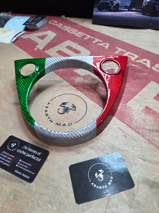 Abarth 2016+ Restyling Cover Cambio Carbono Italia 🇮🇹 Carbon Fiber Gearbox Surround