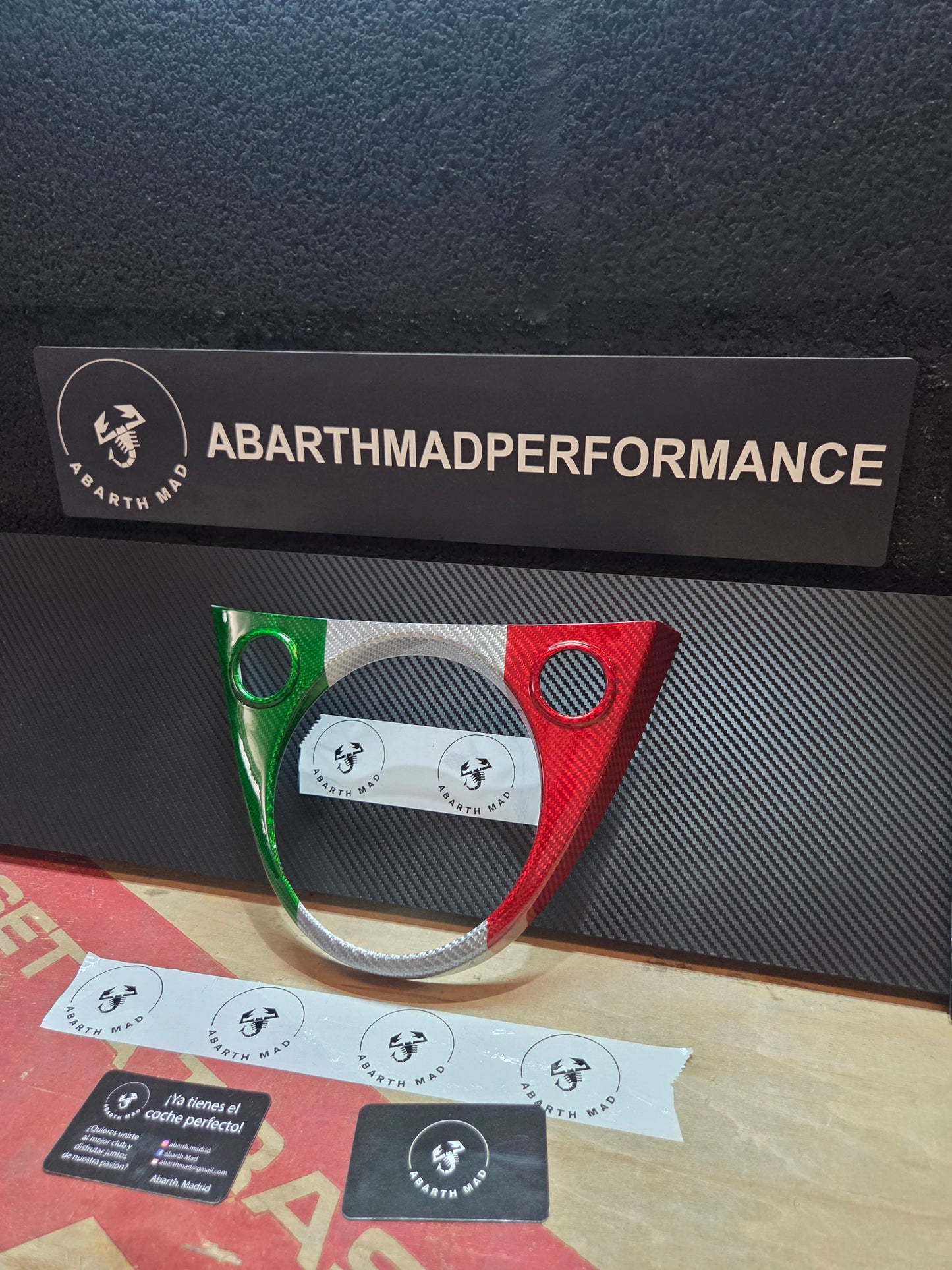 Abarth 2016+ Restyling Cover Cambio Carbono Italia 🇮🇹 Carbon Fiber Gearbox Surround