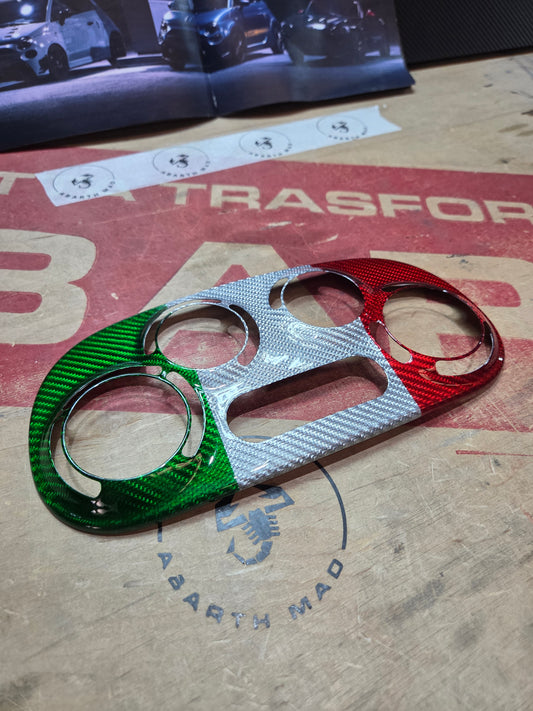 Abarth Cover Fibra de Carbono Italia 🇮🇹 Aire Acondicionado A/C Manual (no clima)