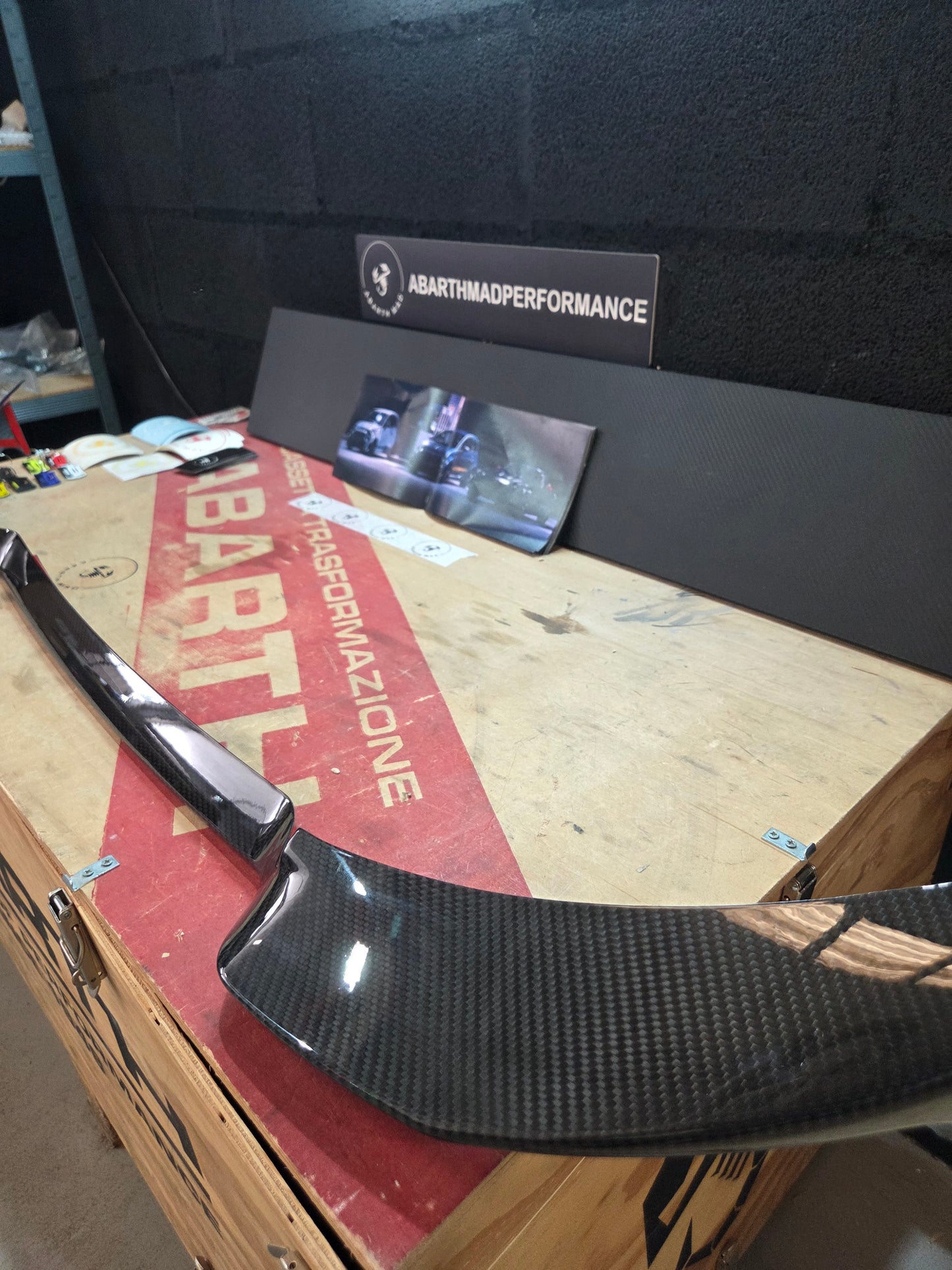 Abarth 2016+ Restyling Prolongación Extended Splitter Lip Fibra o Carbono