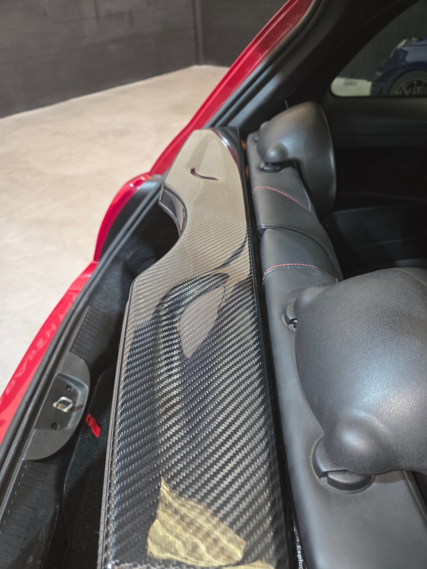 Abarth 500 595 695 Bandeja Maletero Cover Fibra de Carbono 100% Real Carbon Rear Storage rack