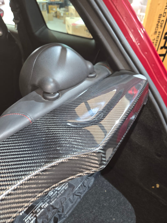 Abarth 500 595 695 Bandeja Maletero Cover Fibra de Carbono 100% Real Carbon Rear Storage rack