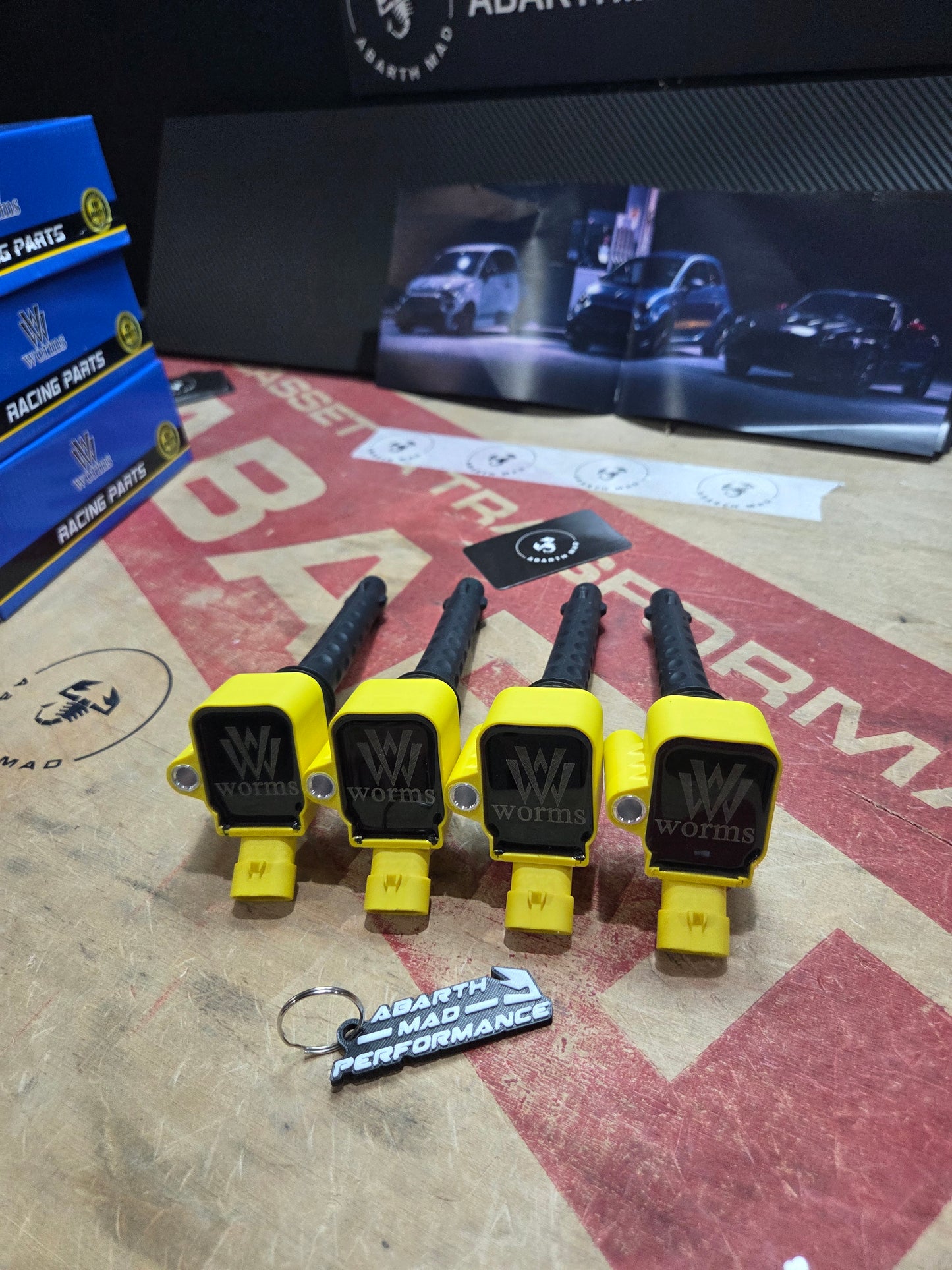 Abarth 500, Punto, 124, Alfa Romeo Fiat Jeep Tjet Multiair Bobinas Alto Voltaje ⚡ Performance Worms Racing