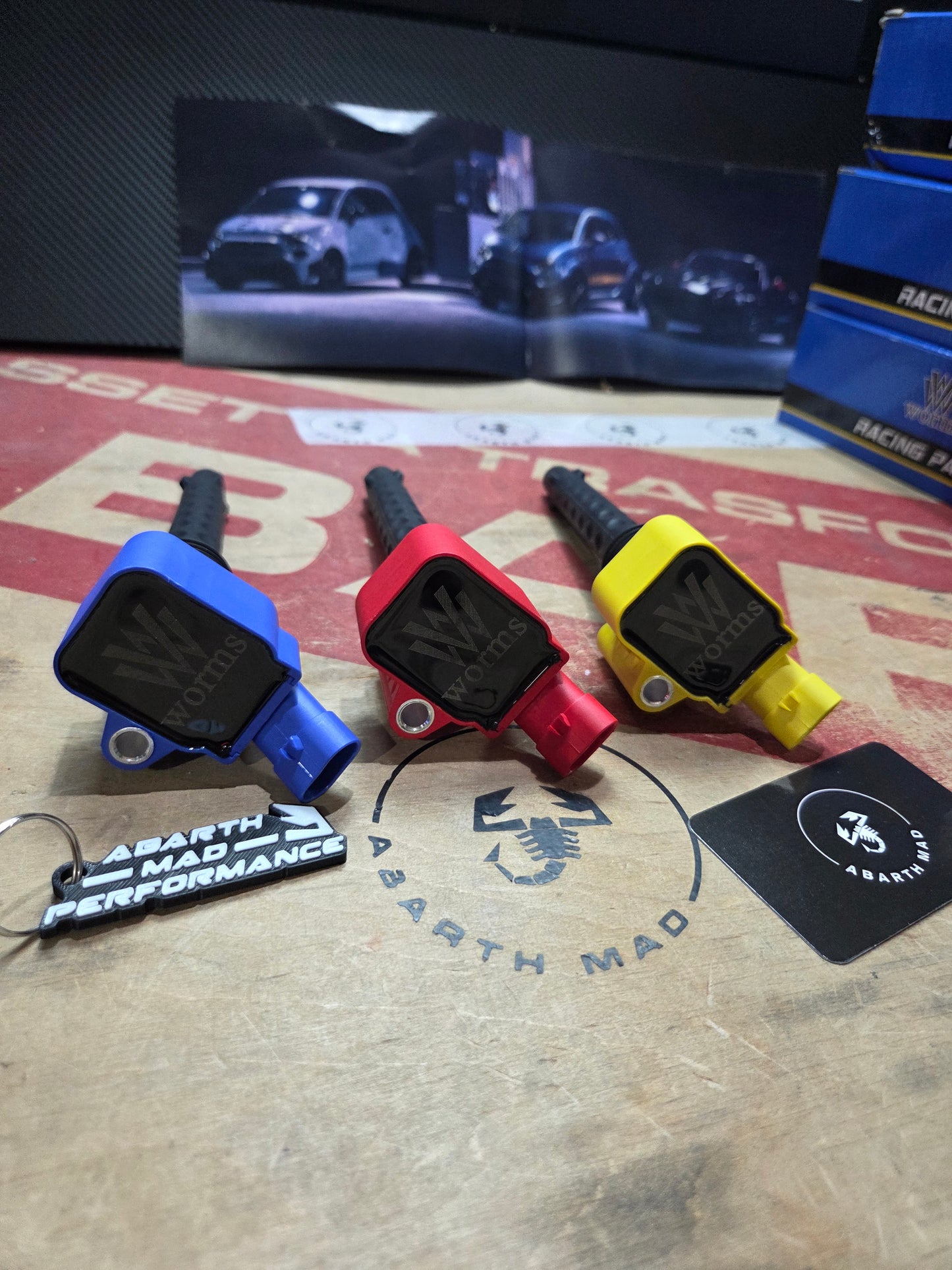 Abarth 500, Punto, 124, Alfa Romeo Fiat Jeep Tjet Multiair Bobinas Alto Voltaje ⚡ Performance Worms Racing