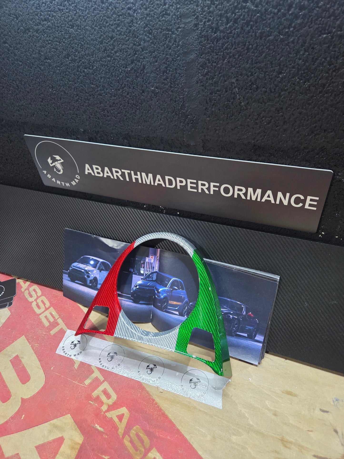 Abarth 2008-2016 Pre Restyling Pre Facelit Cover Cambio Carbono Italia 🇮🇹 Carbon Fiber Gearbox Surround