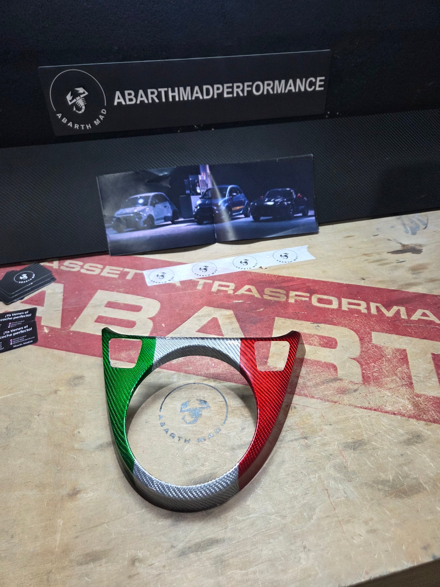 Abarth 2008-2016 Pre Restyling Pre Facelit Cover Cambio Carbono Italia 🇮🇹 Carbon Fiber Gearbox Surround