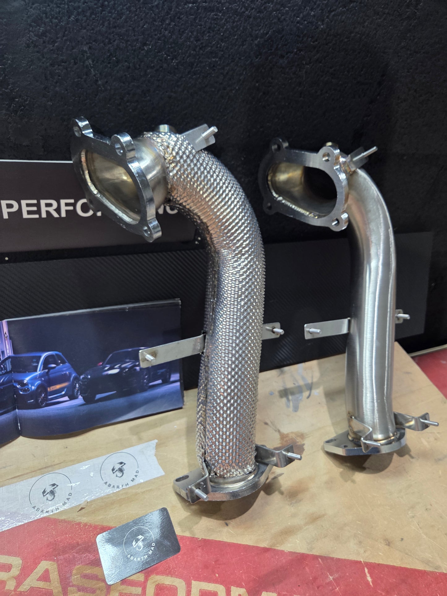 NEW!! Abarth Alfa Downpipe IHI or Garret 1446 Anticalorica Heat Shield Protection