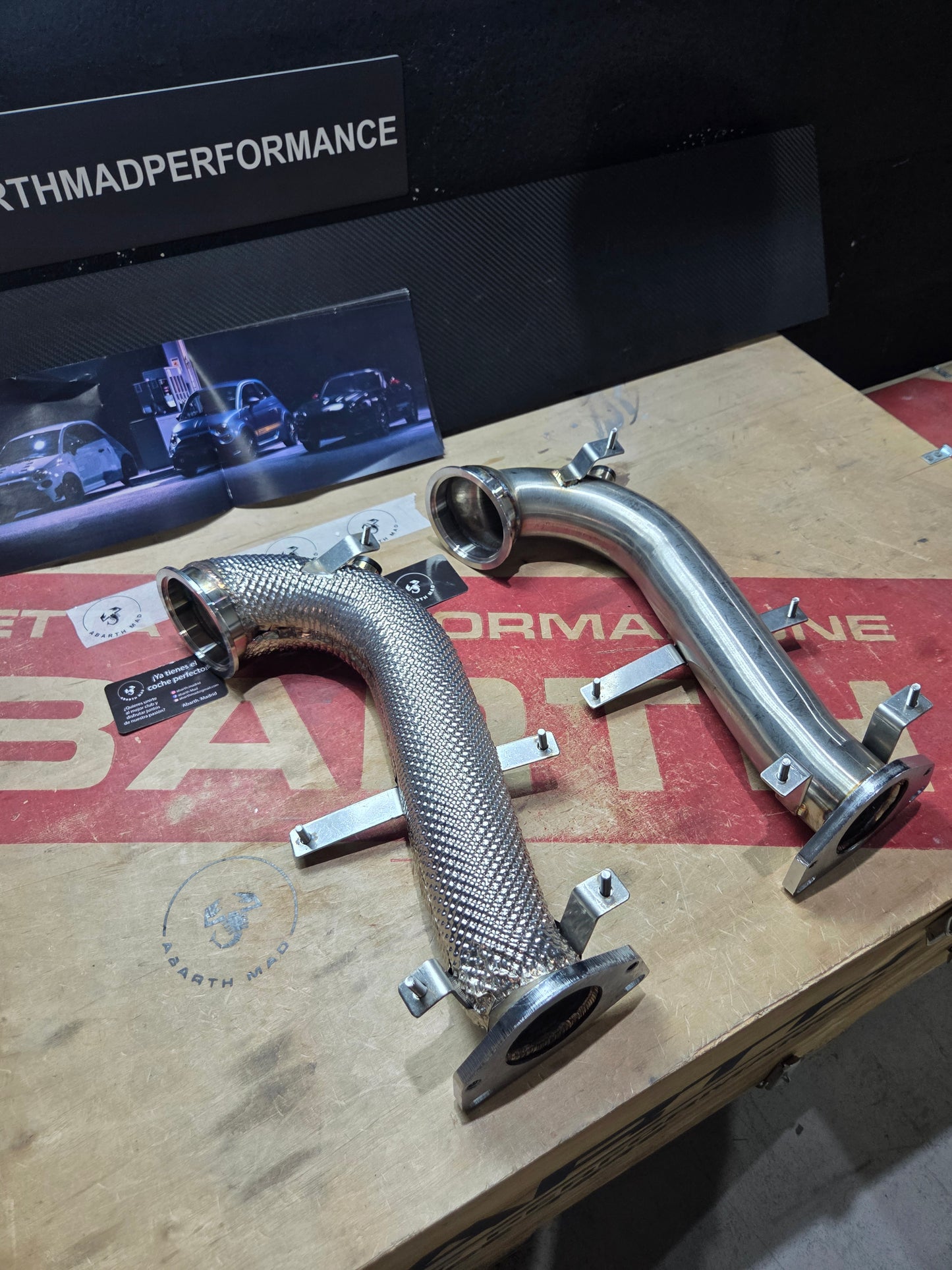 NEW!! Abarth Alfa Downpipe IHI or Garret 1446 Anticalorica Heat Shield Protection