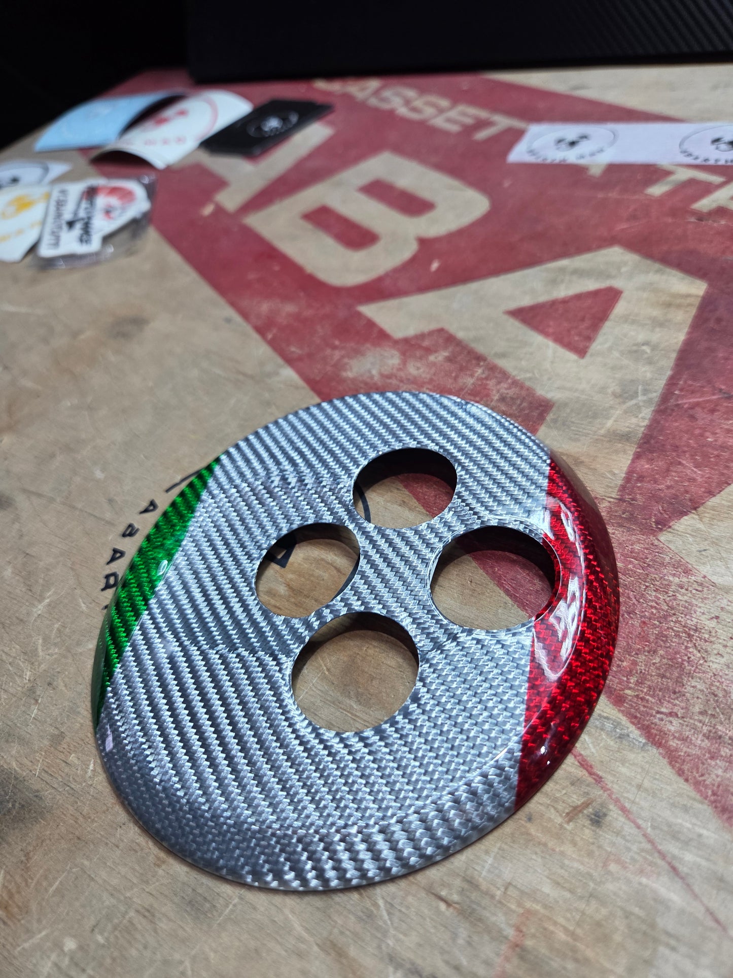 Abarth Cover Cambio MTA Gearbox Caja Automática Carbon Fiber Italia 🇮🇹 100% Real