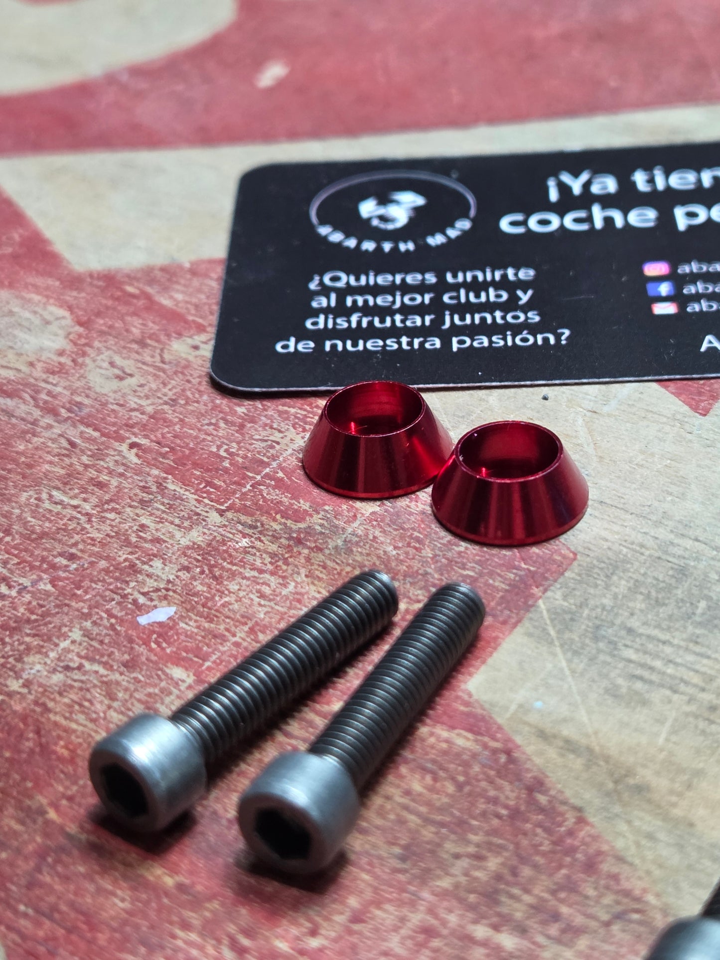 Abarth Kit Tornillería Bolt (2) Tapa Fuel Depósito Gasolina + Arandela