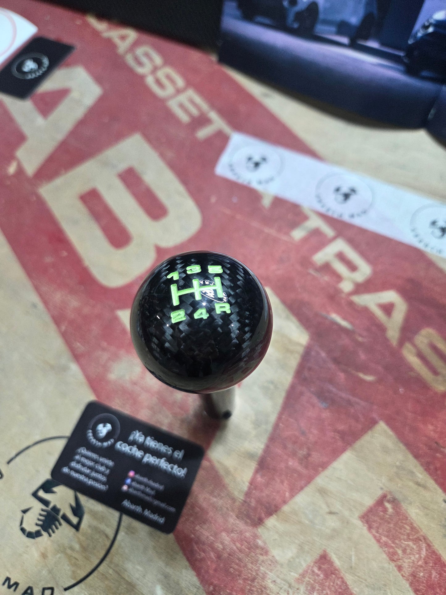 Abarth Carbon Ball Gear Knob 🔴🟡