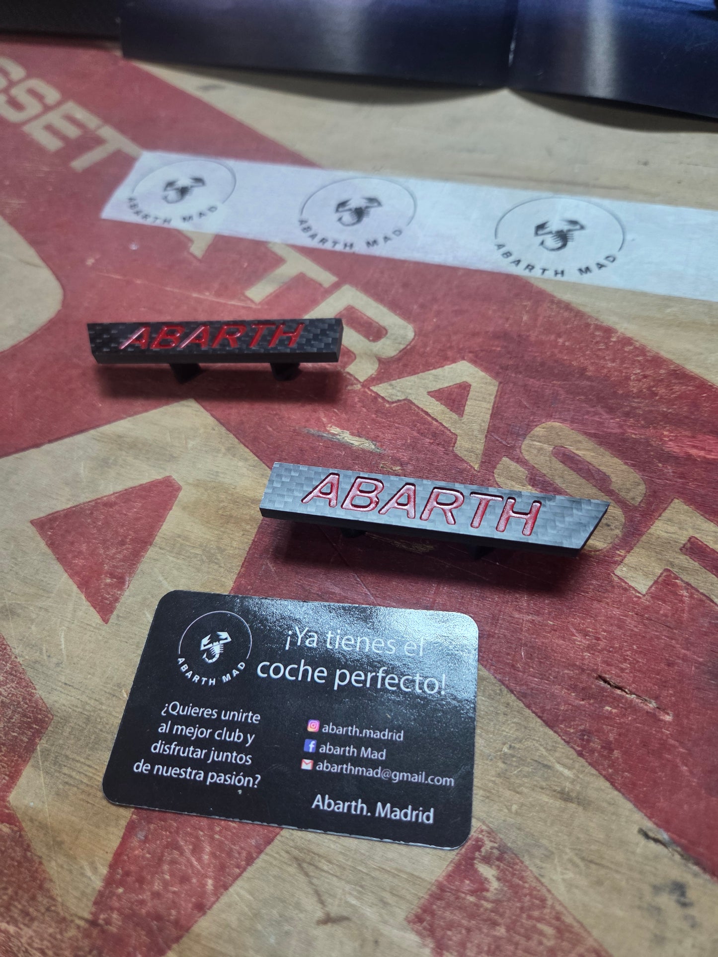 New! Abarth Restyling 2016+ Side Mesh Grille Carbon Fiber Emblem Rejillas Laterales (2)