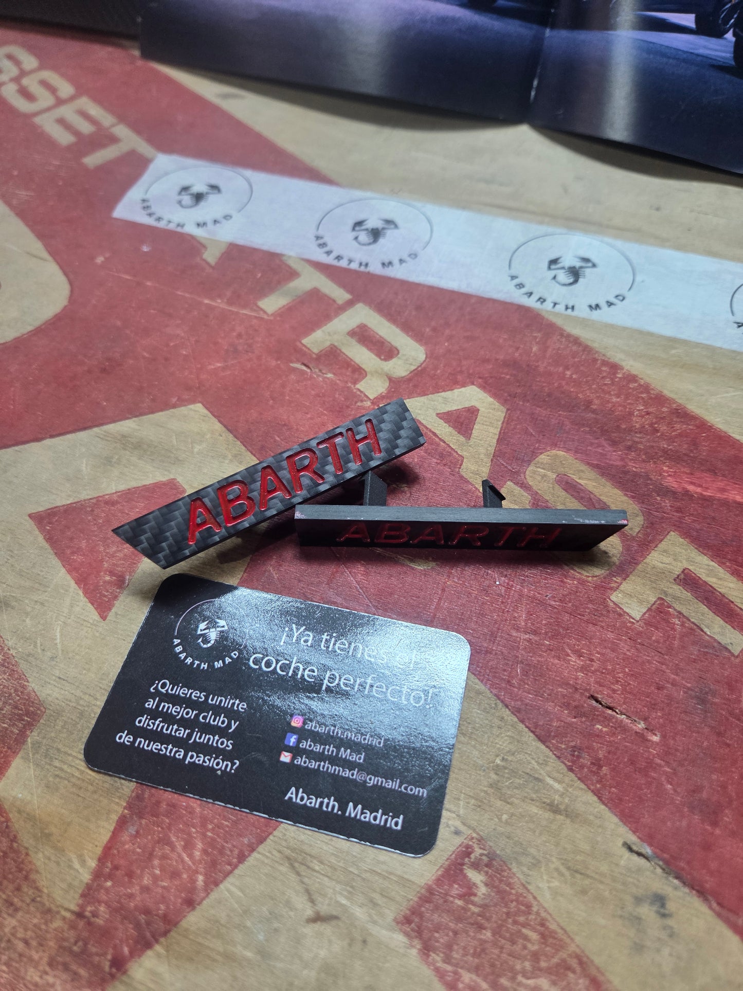 New! Abarth Restyling 2016+ Side Mesh Grille Carbon Fiber Emblem Rejillas Laterales (2)