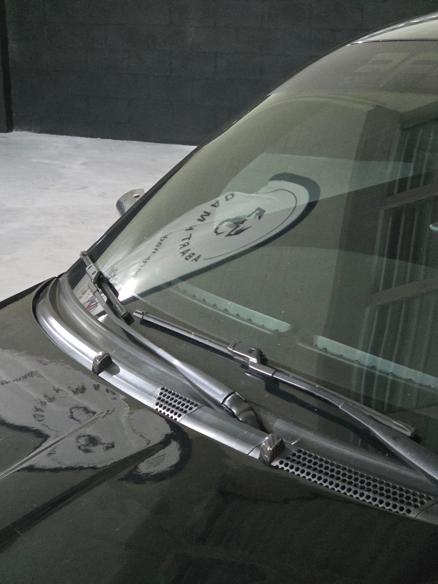 Abarth 500 595 695 Carbon Fiber Cover Luna Limpiaparabrisas Windshield Washer