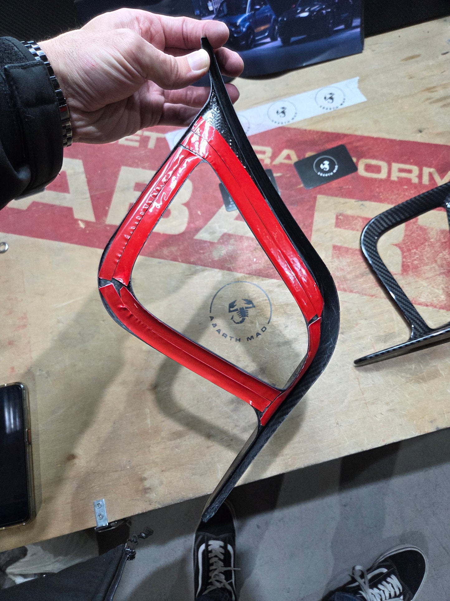 Abarth 2016+ Restyling Carbon Fiber Flap Canard Side Grille Extreme Rejilla Lateral Alerones