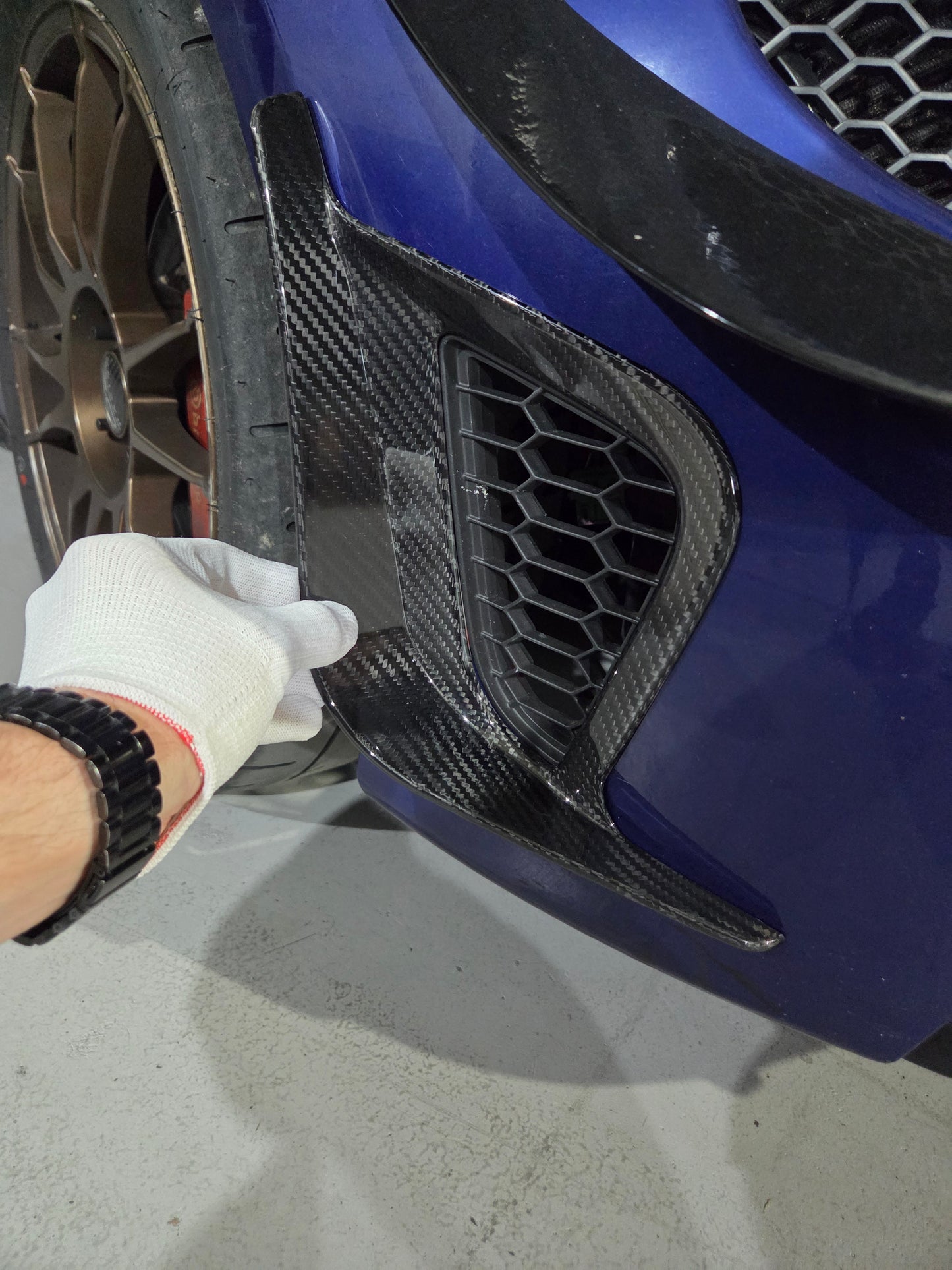 Abarth 2016+ Restyling Carbon Fiber Flap Canard Side Grille Extreme Rejilla Lateral Alerones