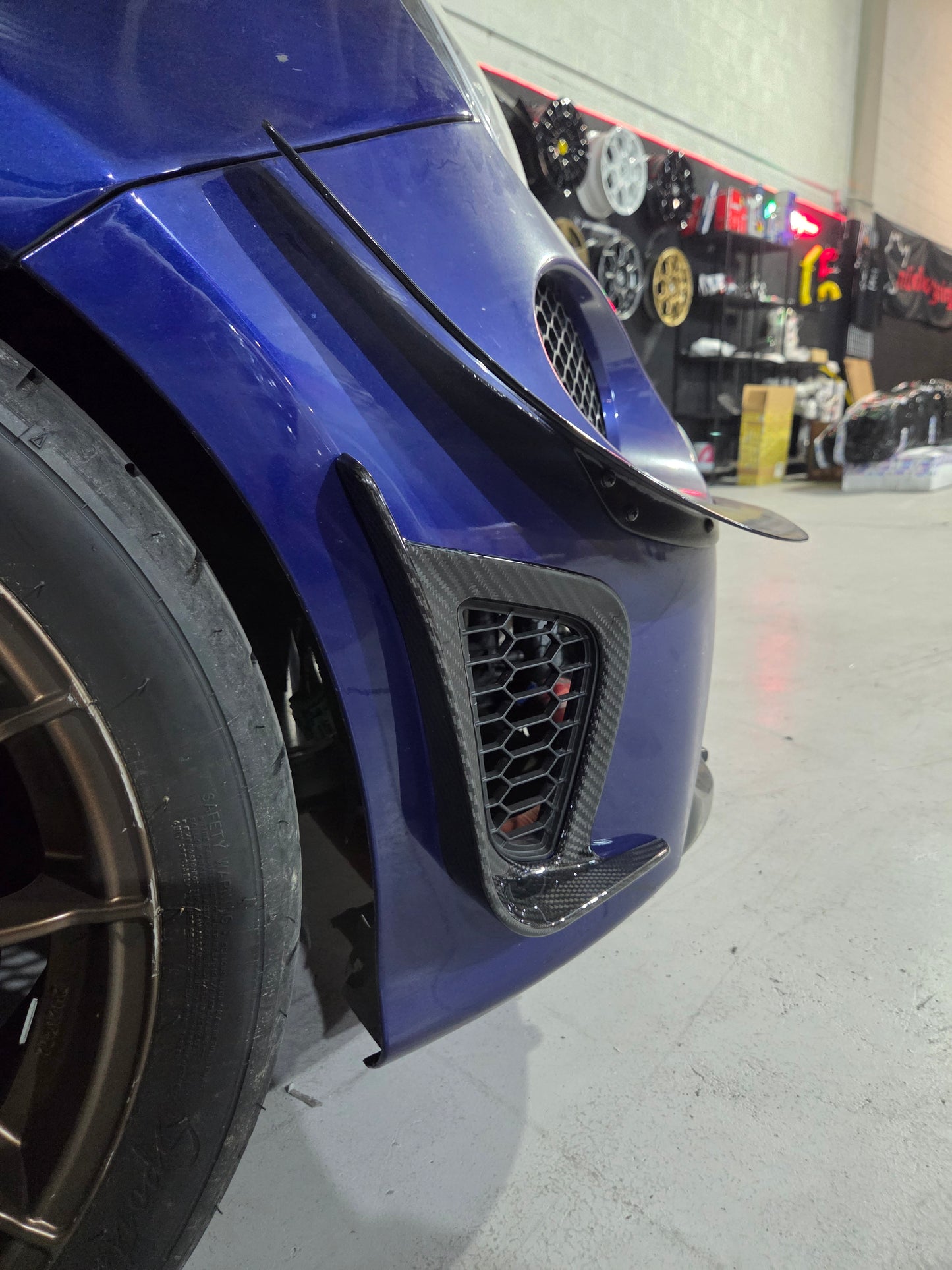 Abarth 2016+ Restyling Carbon Fiber Flap Canard Side Grille Extreme Rejilla Lateral Alerones