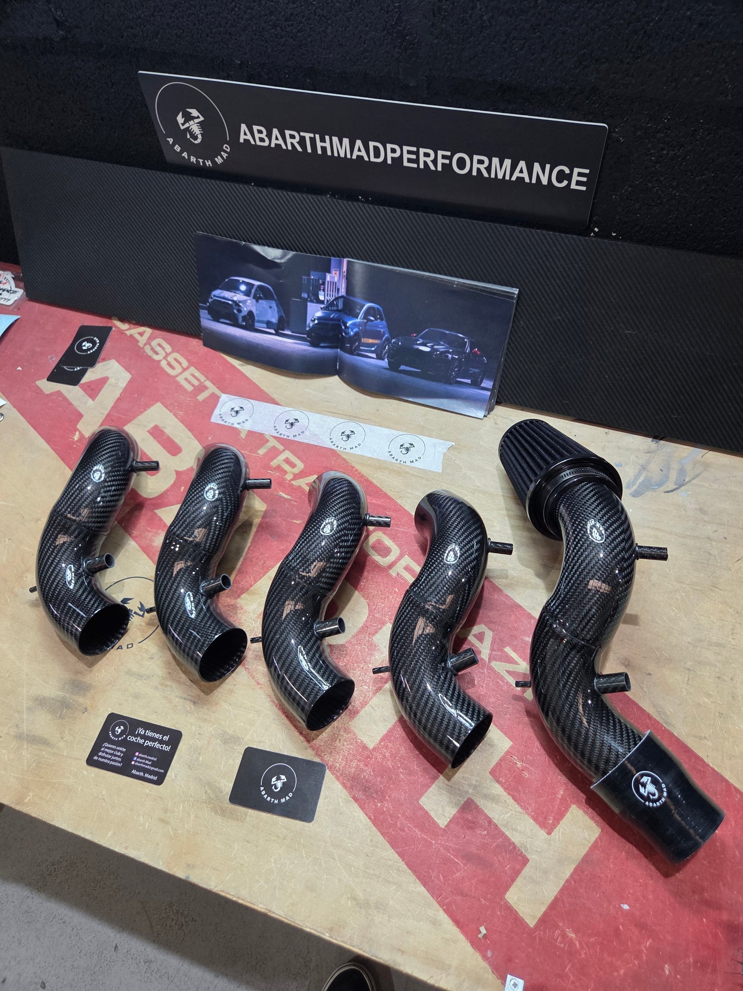 Exclusive! Abarth 500 Tjet Bravo 100% Full Carbon Fiber Intake Admisión Alta