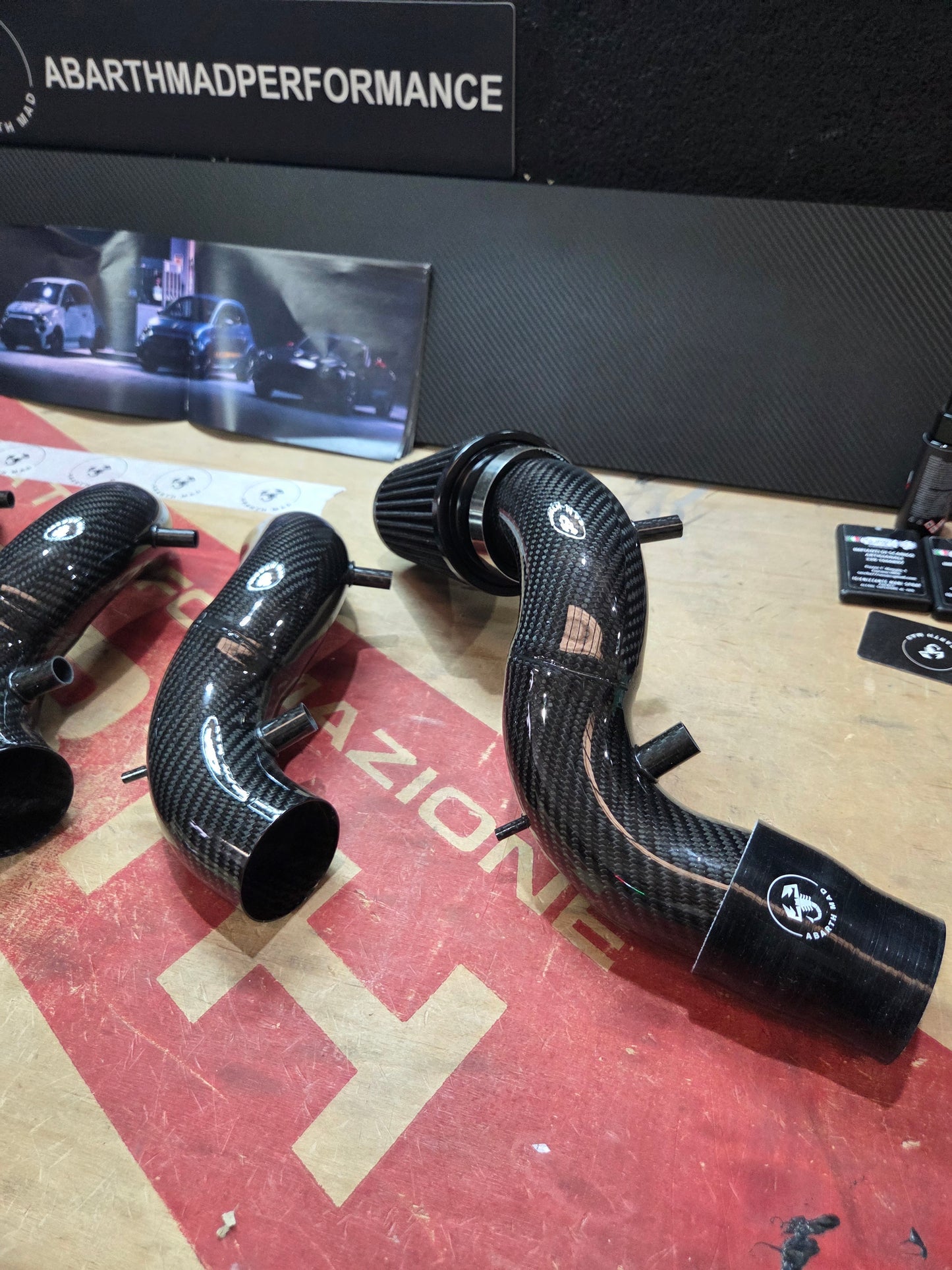 Exclusive! Abarth 500 Tjet Bravo 100% Full Carbon Fiber Intake Admisión Alta