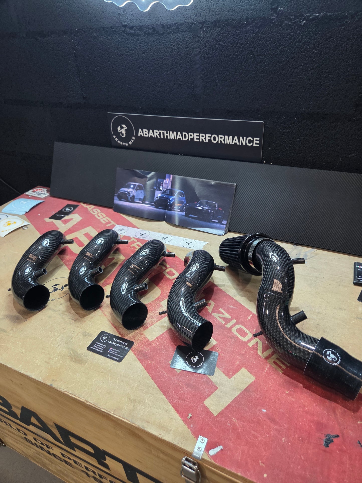 Exclusive! Abarth 500 Tjet Bravo 100% Full Carbon Fiber Intake Admisión Alta