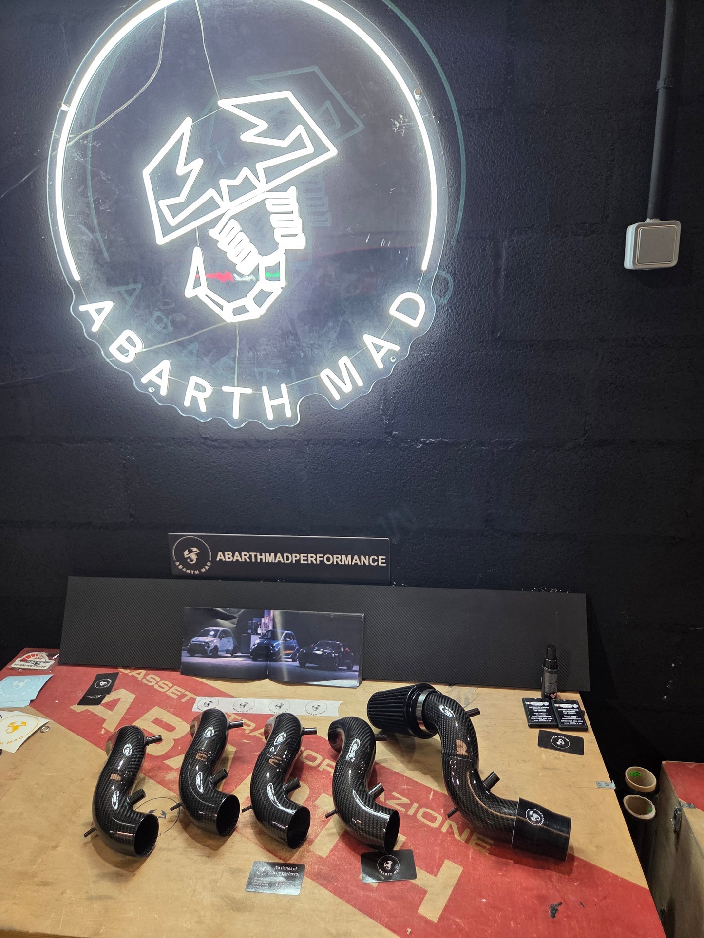 Exclusive! Abarth 500 Tjet Bravo 100% Full Carbon Fiber Intake Admisión Alta