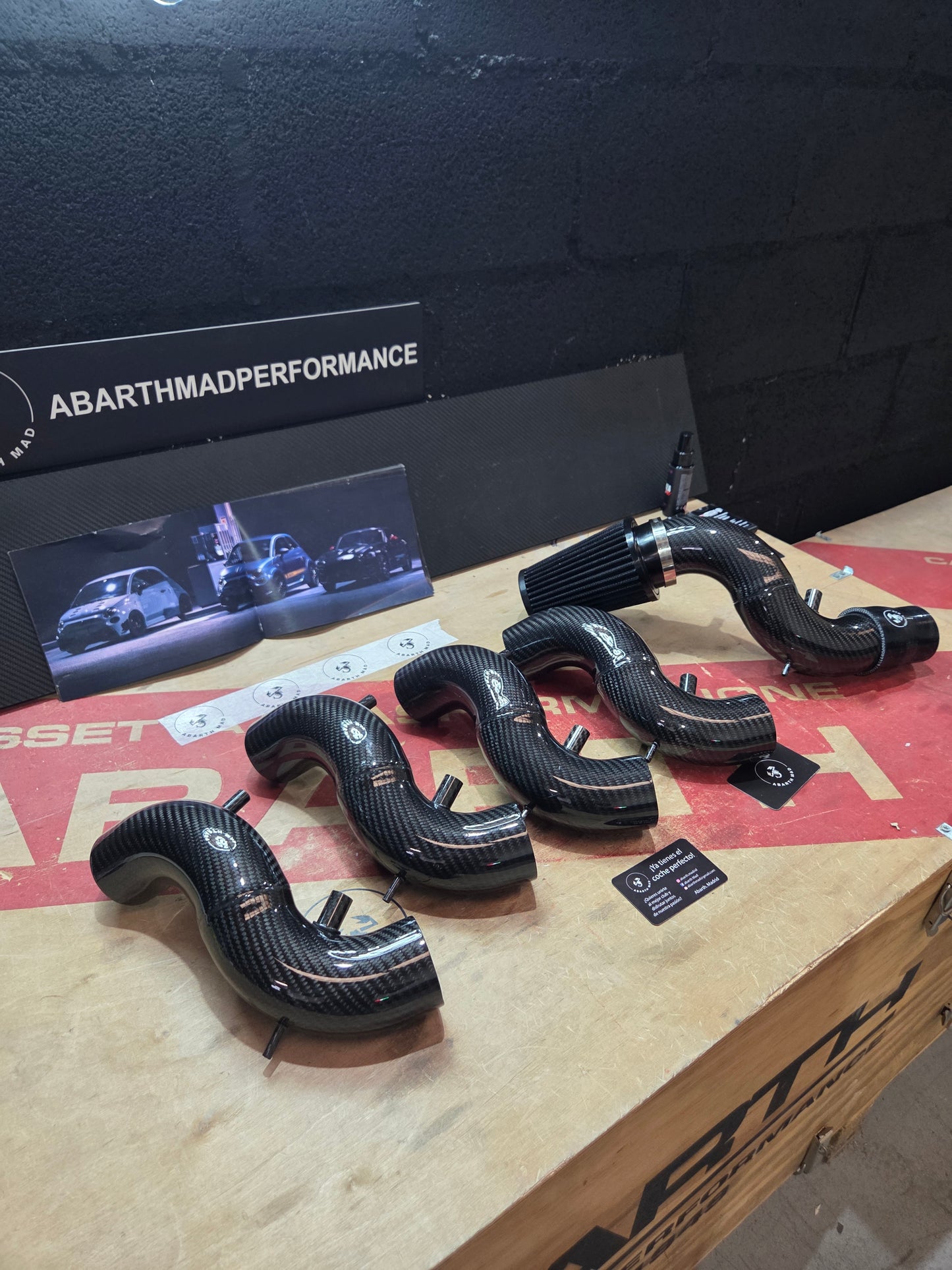 Exclusive! Abarth 500 Tjet Bravo 100% Full Carbon Fiber Intake Admisión Alta