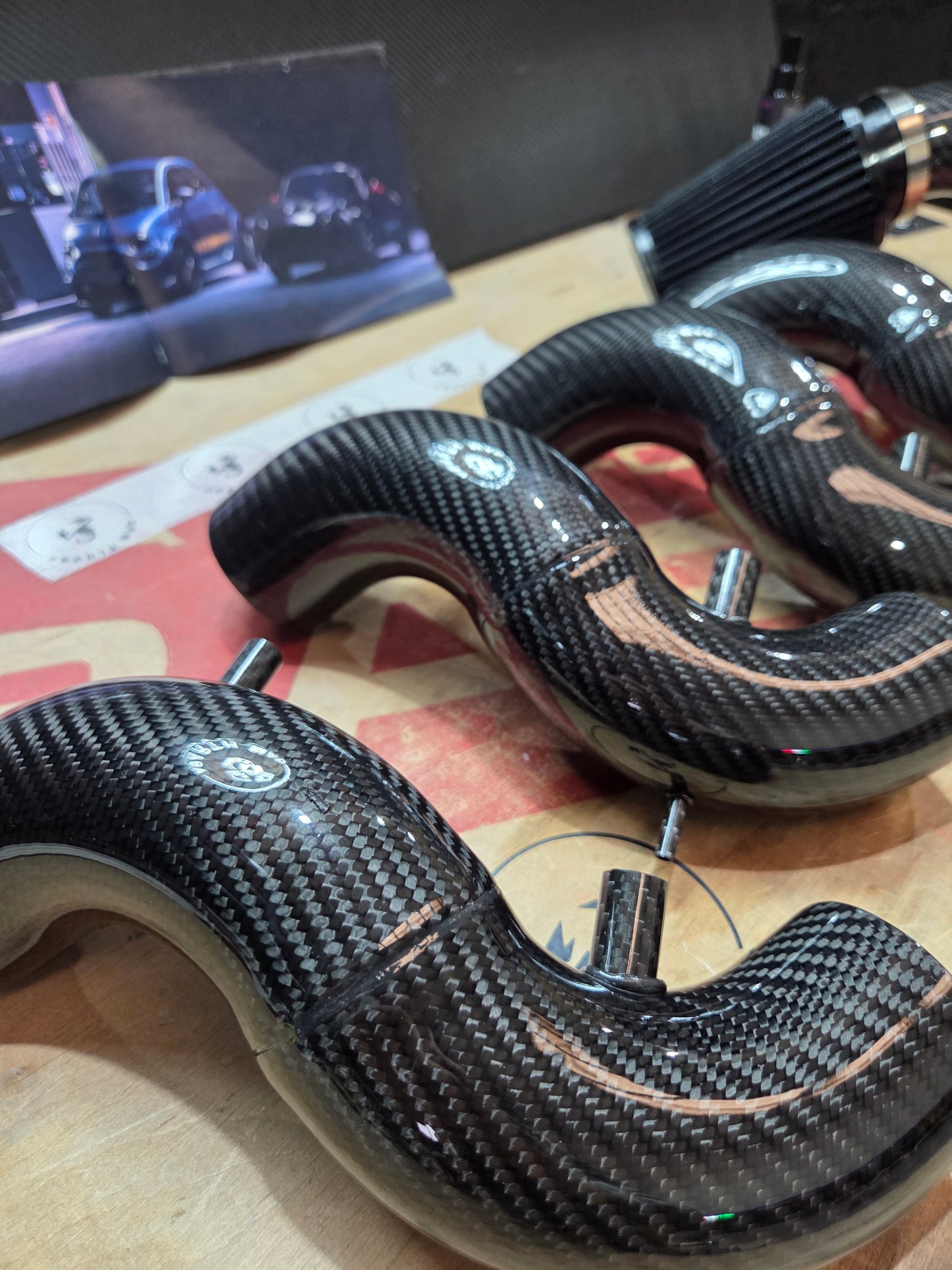 Exclusive! Abarth 500 Tjet Bravo 100% Full Carbon Fiber Intake Admisión Alta