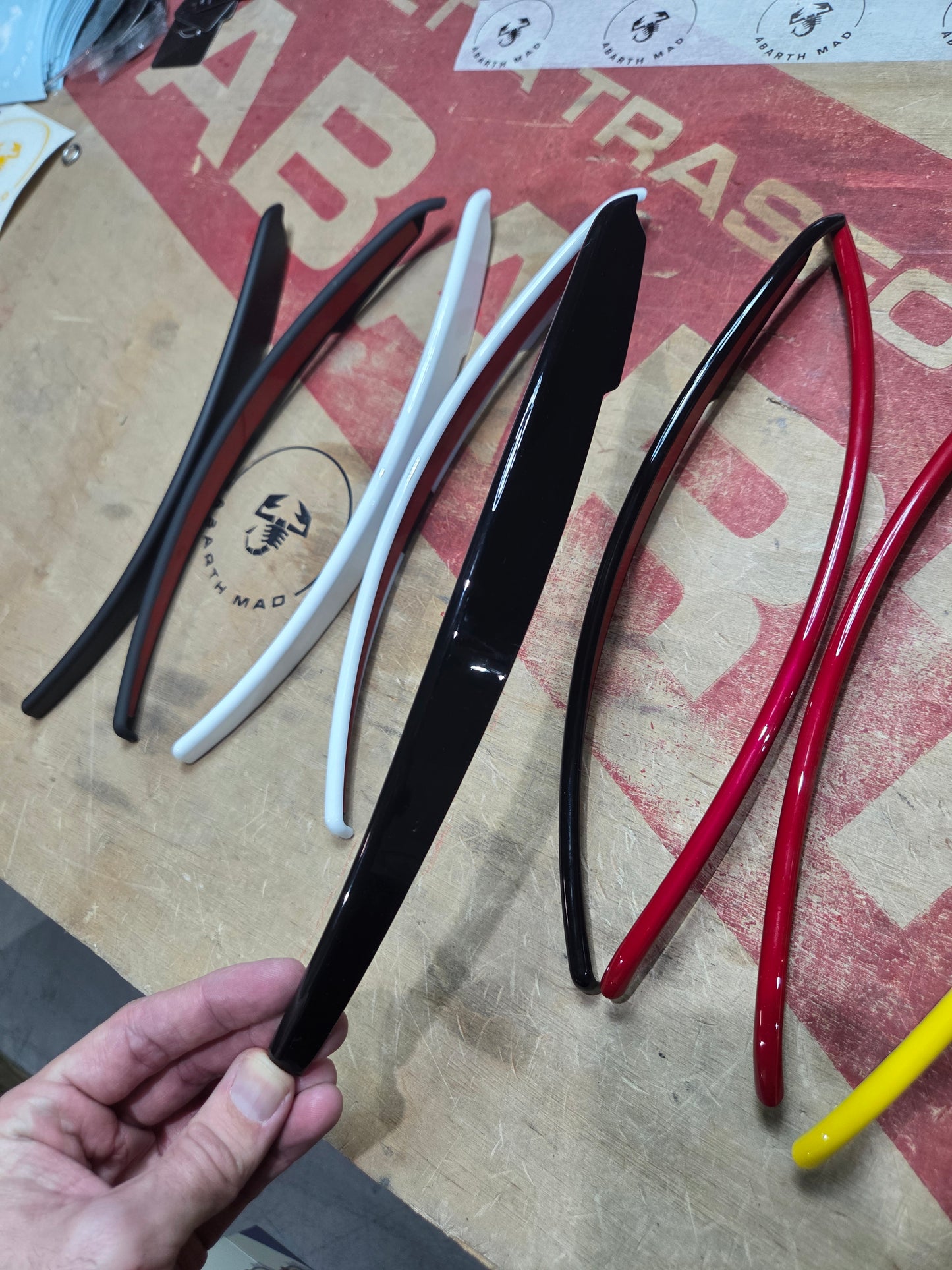 Abarth 500 595 695 Cover ABS Rear Arches Mudflaps Paso rueda trasero Guardabarros