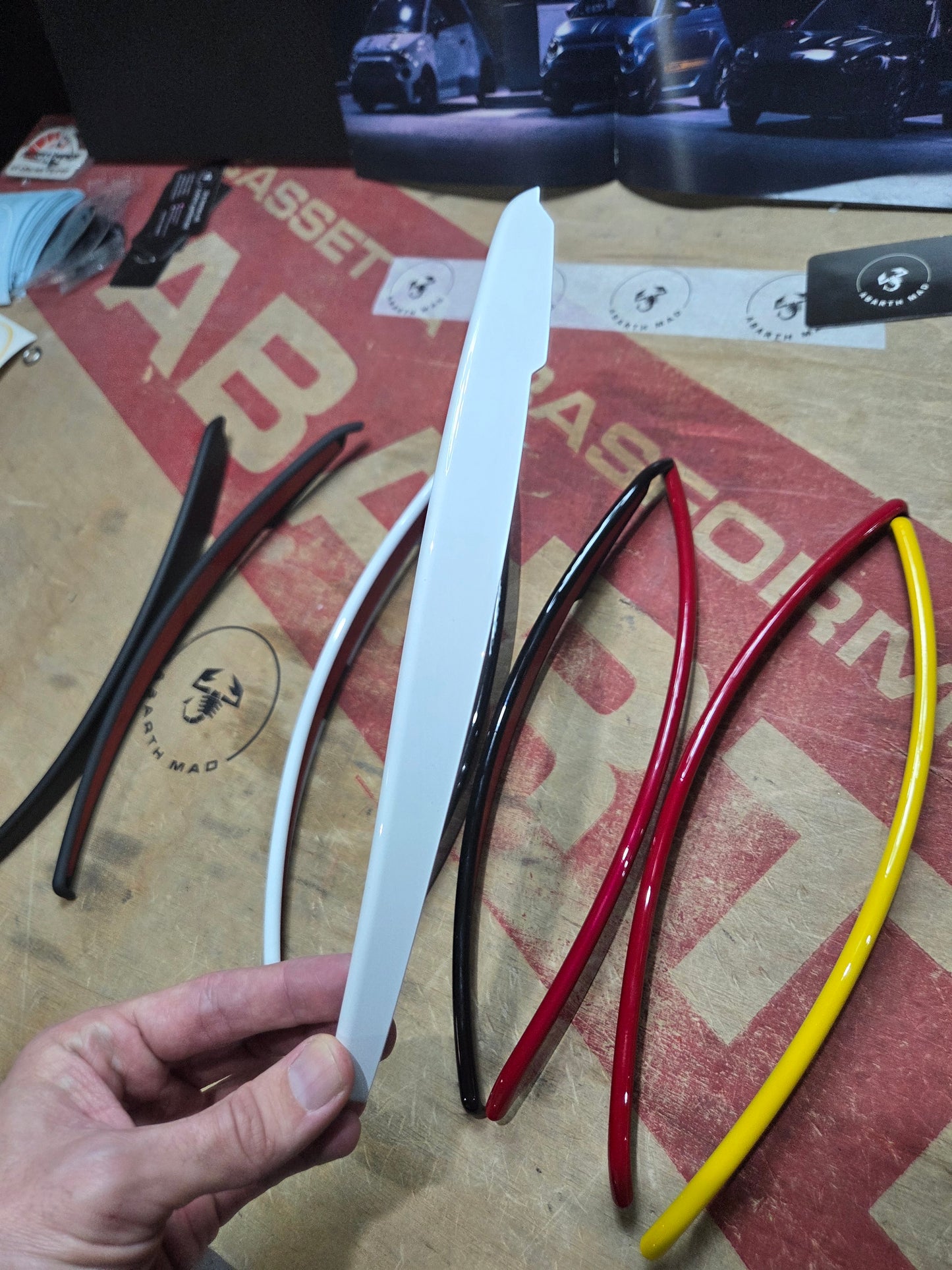 Abarth 500 595 695 Cover ABS Rear Arches Mudflaps Paso rueda trasero Guardabarros