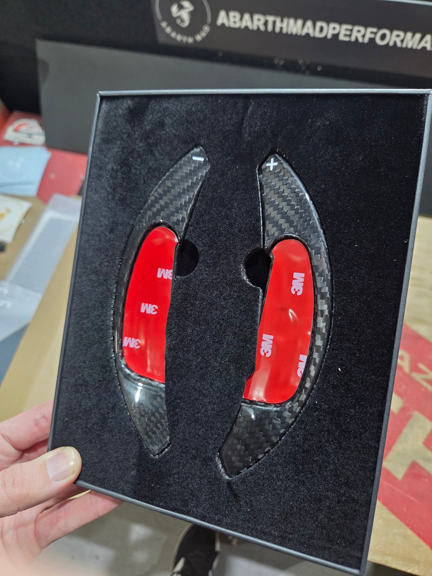 Abarth MTA Extension Levas Paddle Shifter Carbon Fiber or Aluminium