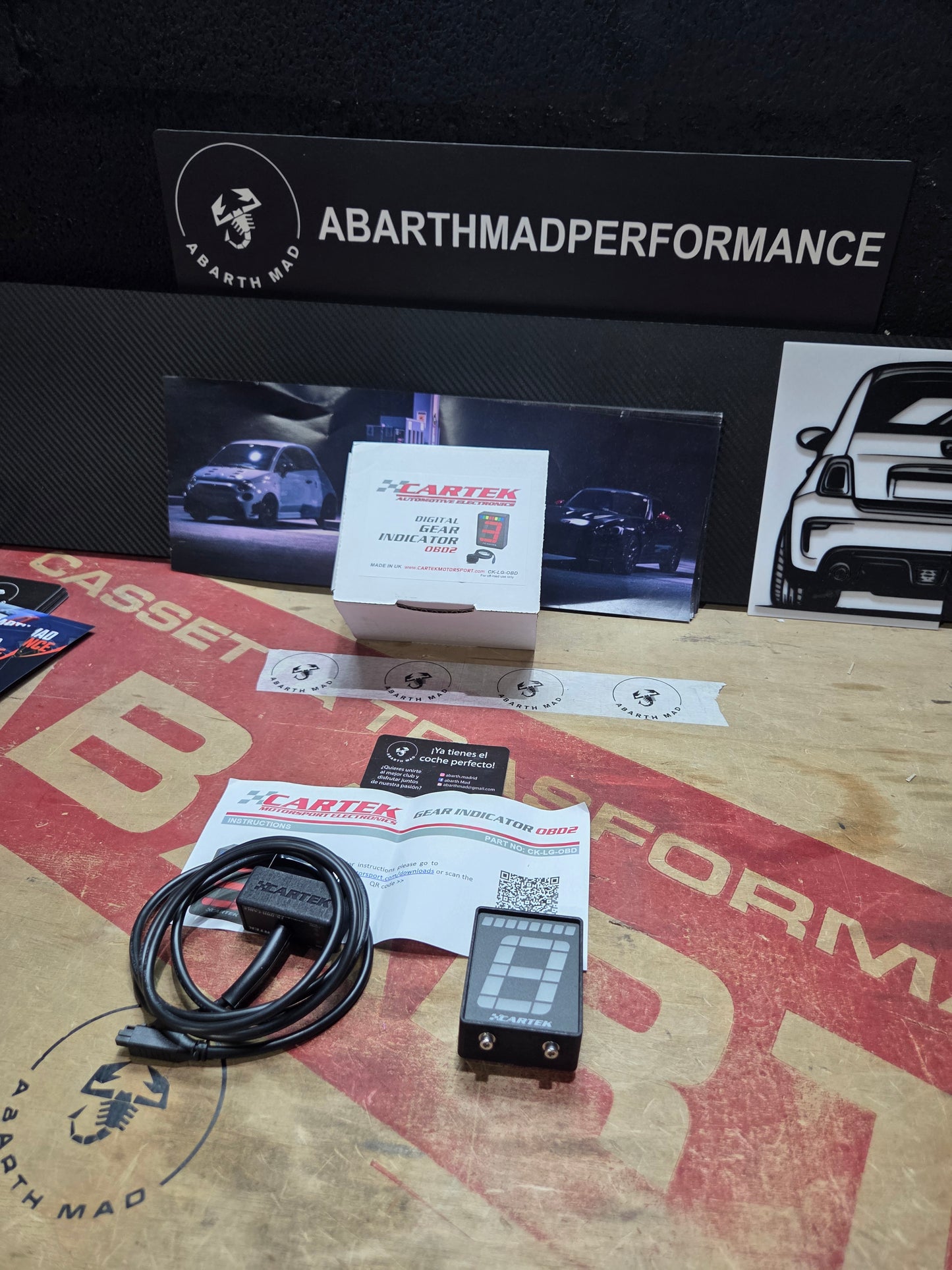 Universal Cartek Indicador RPM Marchas Gear Shifter Light OBDII Plug & Play Easy Fit