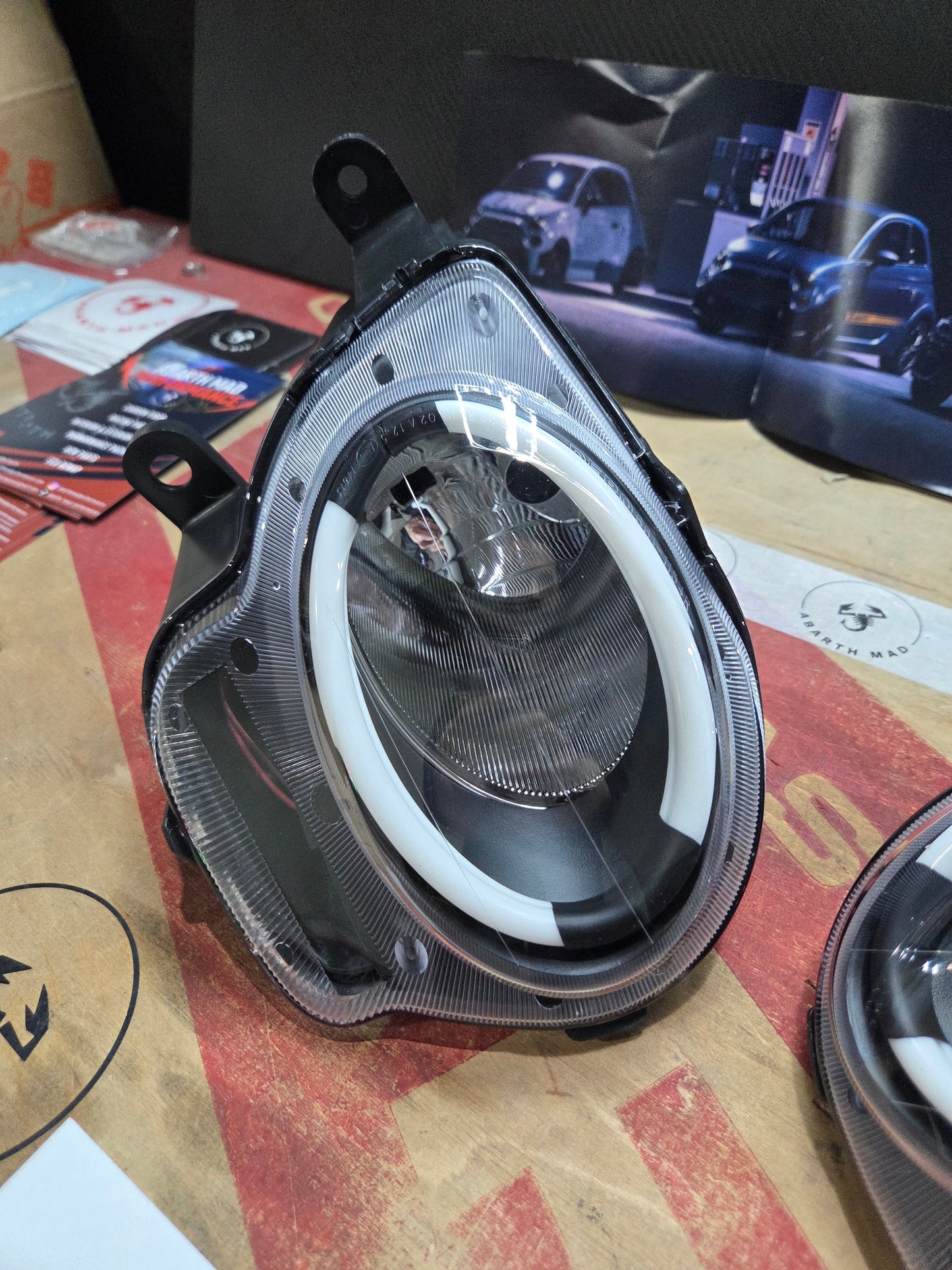 Abarth 500 595 695 Custom Led Painted DRL Daylights Diurnos Faros Lights