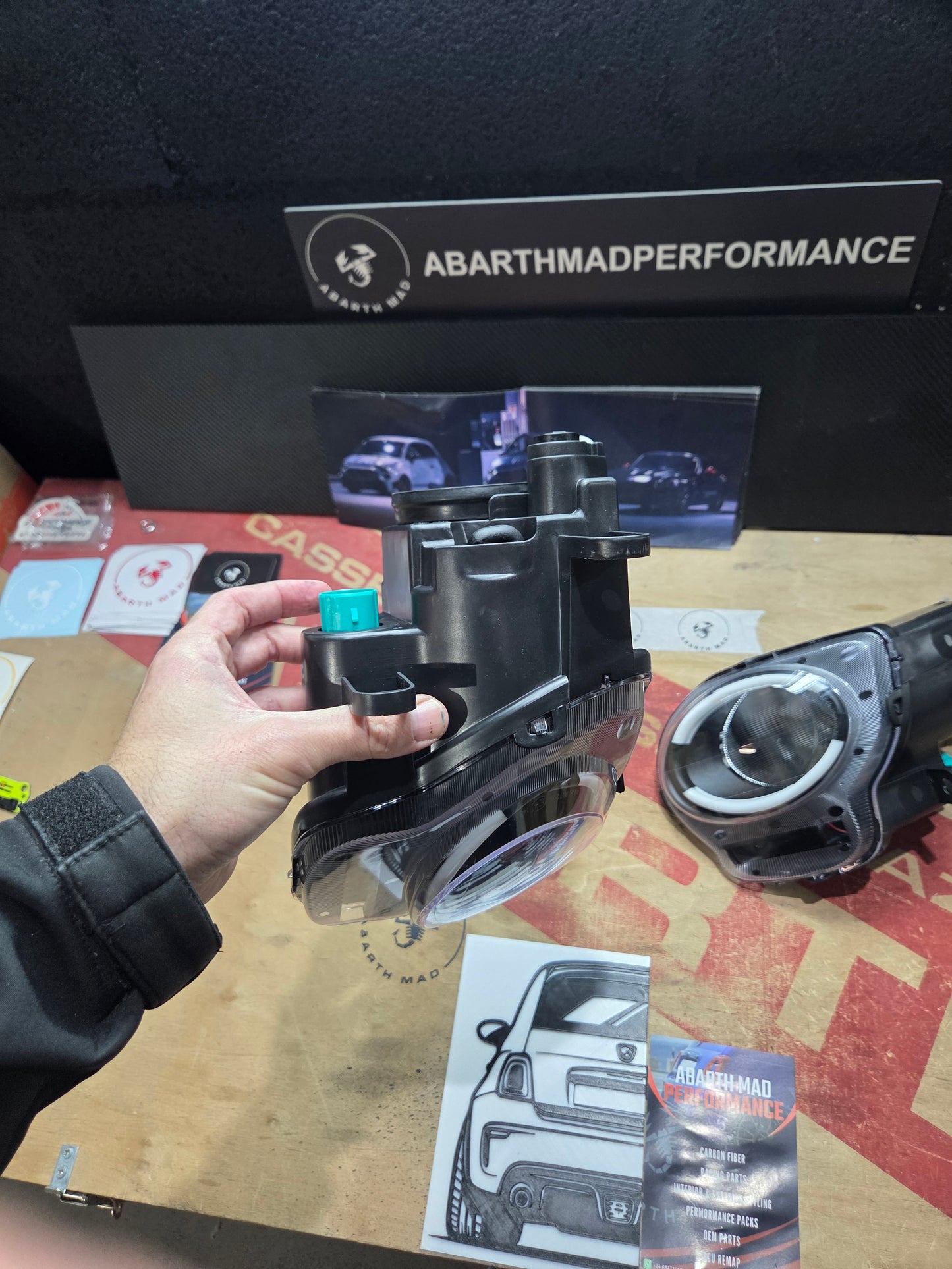 Abarth 500 595 695 Custom Led Painted DRL Daylights Diurnos Faros Lights