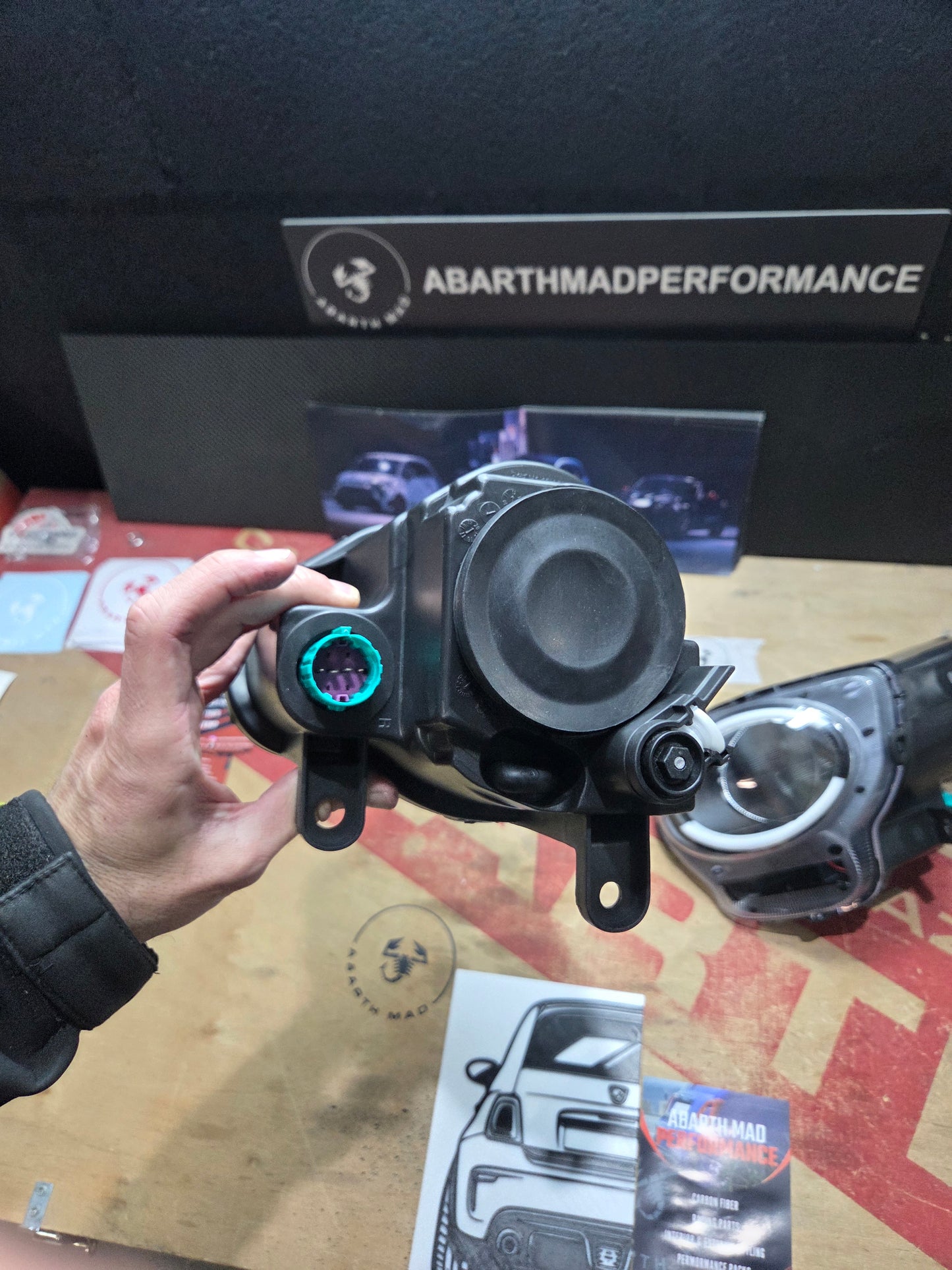 Abarth 500 595 695 Custom Led Painted DRL Daylights Diurnos Faros Lights