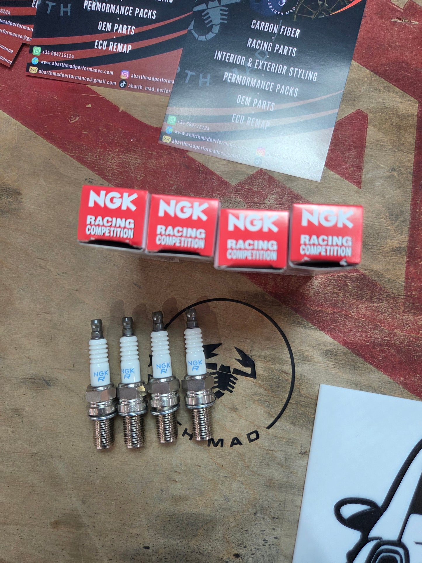 Abarth Bujías Spark Plugs NGK Race Flat Planas Racing Competition