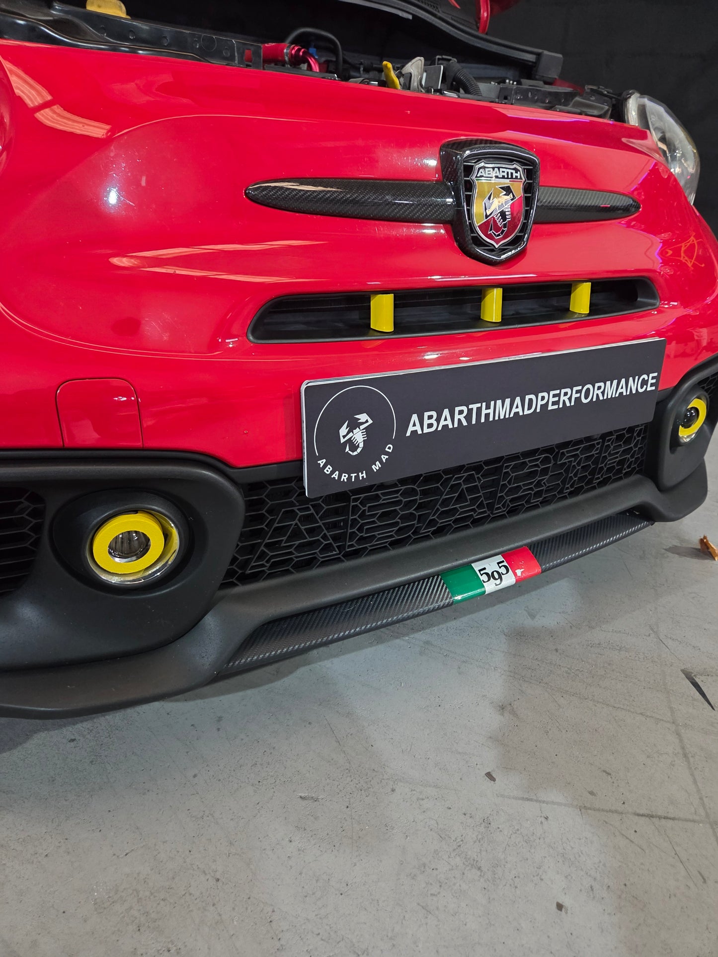 Abarth Cover 3D Fendinebbia Colori o effetto carbonio
