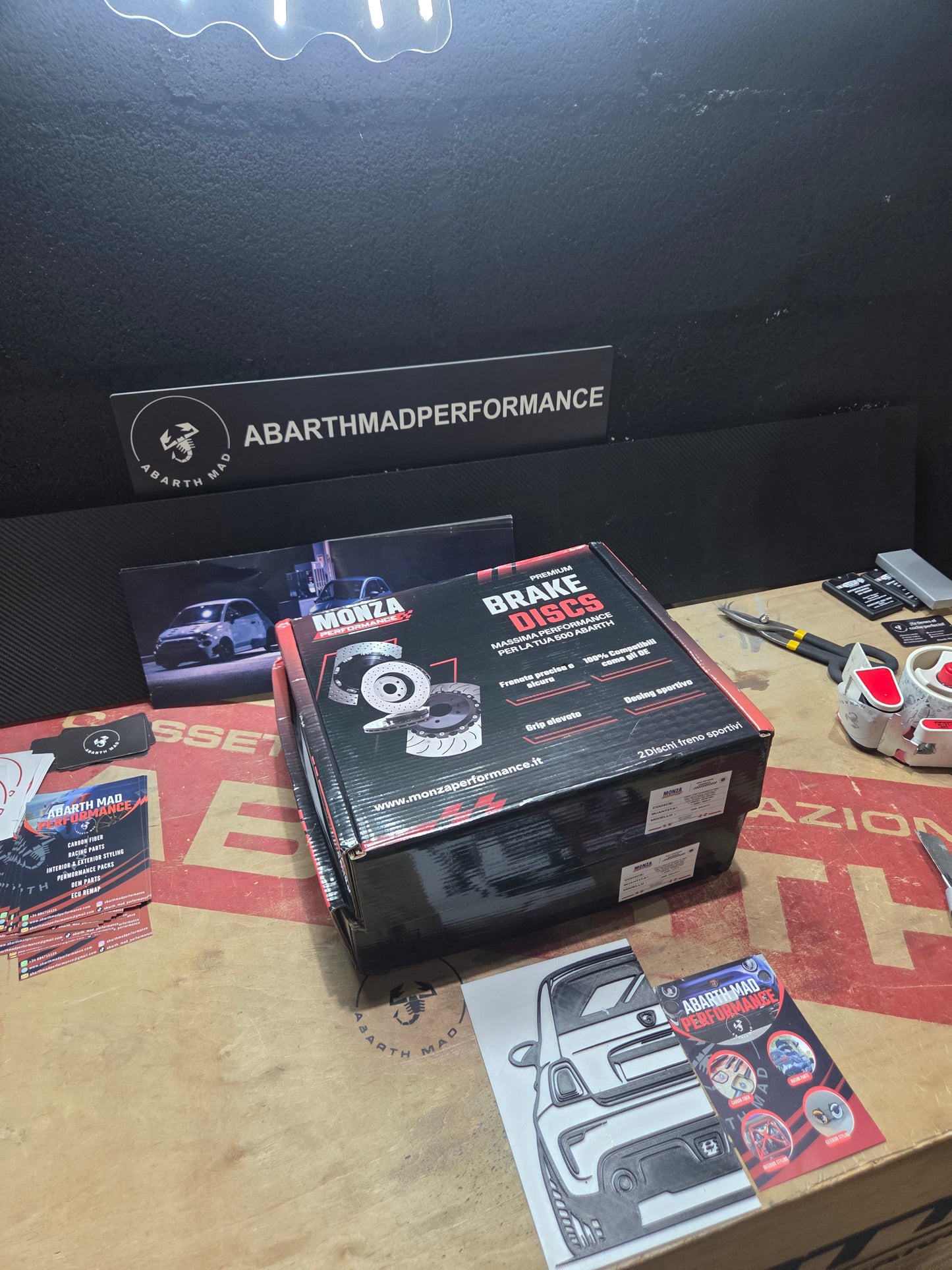 Abarth 500 Kit (2) Discos Perforados Traseros Mejorados Frenada 305mm Advanced Rear Disc Set